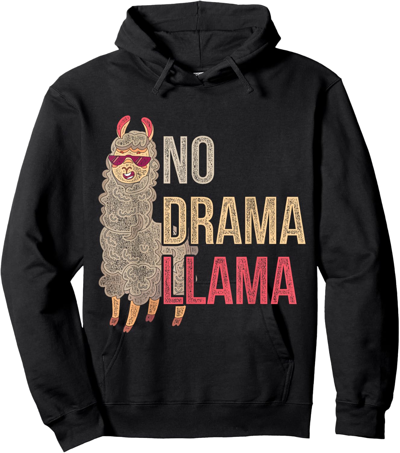 No Drama Llama Hoodie - Hoodie | Black