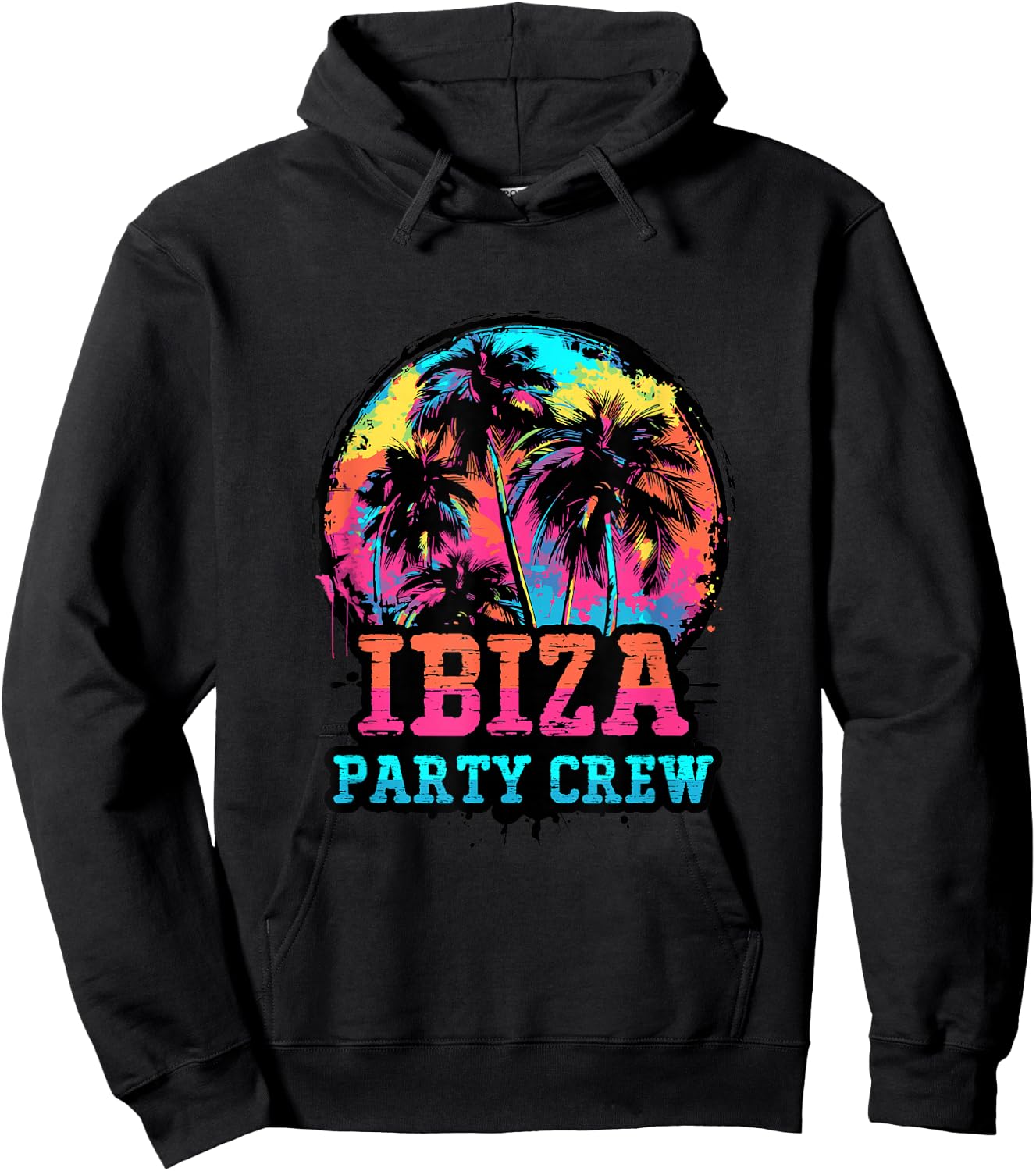 Ibiza Party Crew | Funny Vacation Quote Hoodie - Hoodie | Black