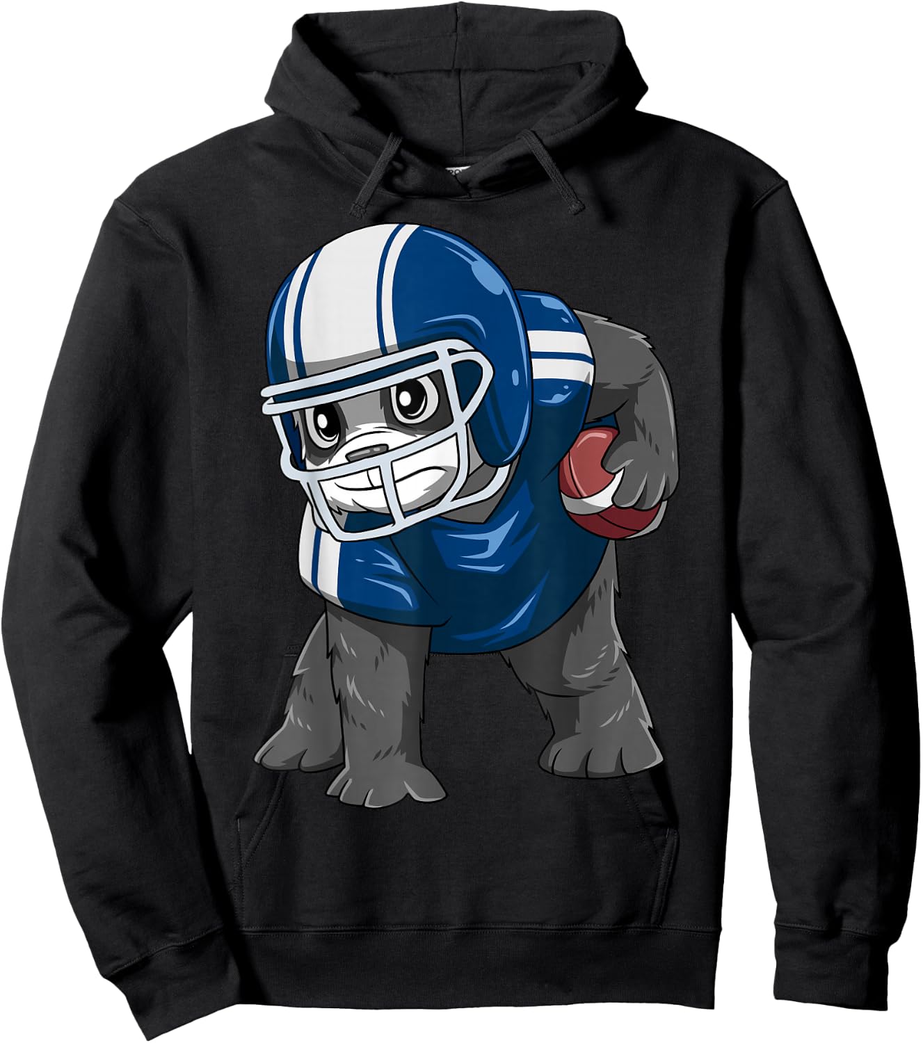 Panda Football Panda Playing Football Panda Hoodie - Hoodie | Black