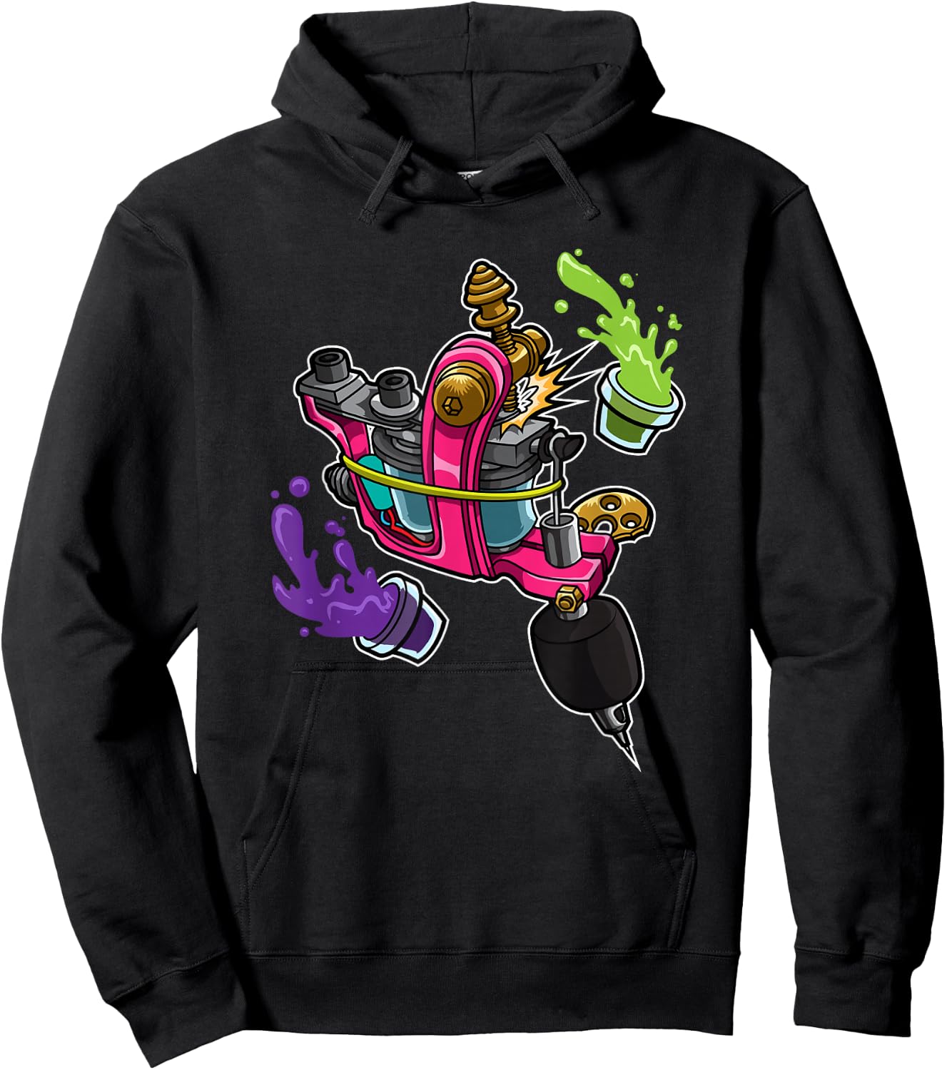 My Coil Loves Colour Tattoo Machine Tattoo Artist Hoodie - Hoodie | Black