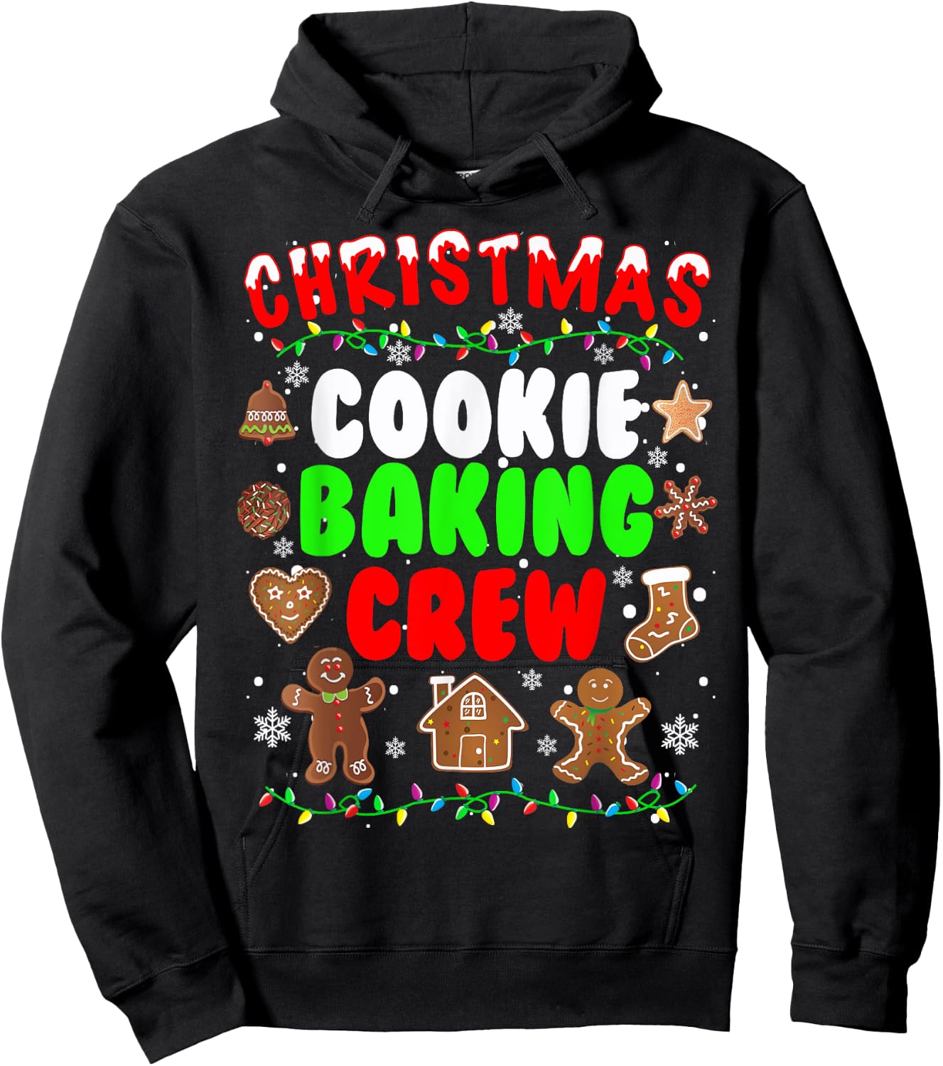 Christmas Cookie Baking Crew Funny X-mas Baker Baking Gifts Hoodie - Hoodie | Black