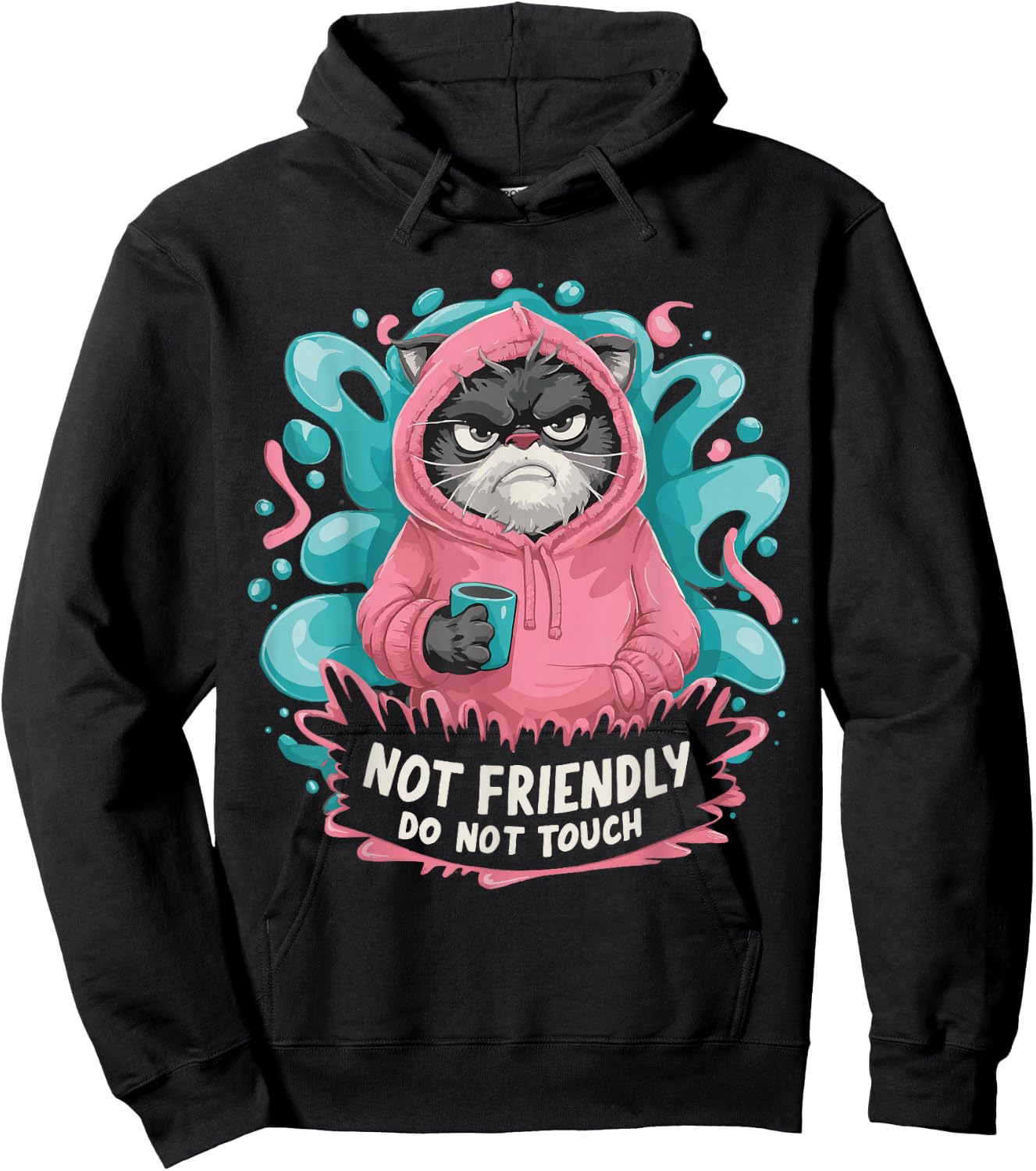 Sarcastic Loner Introvert Clothing Not Friendly Do Not Touch , Small, Black Hoodie - Hoodie | Black