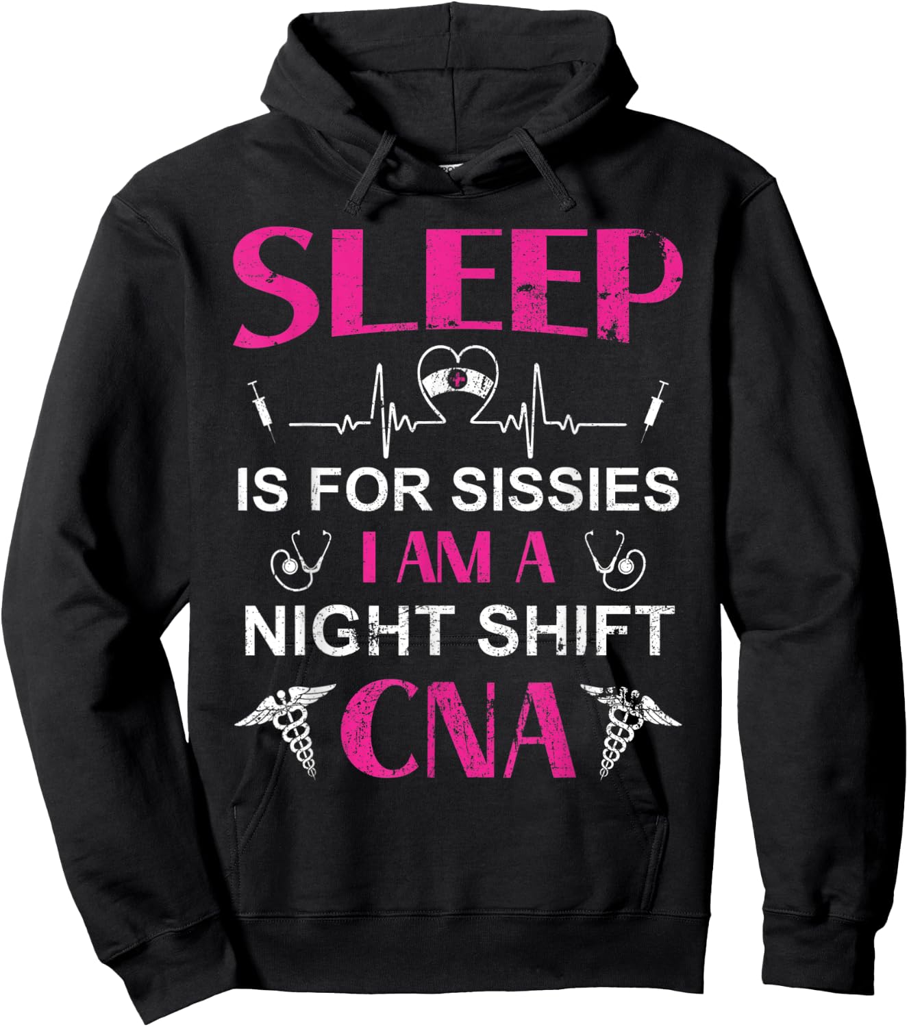 Funny Night Shift CNA CNA Life Hoodie - Hoodie | Black