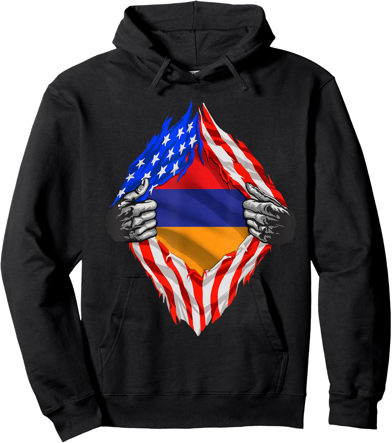 Armenia Super American Armenian Flag Armenia Roots Citizen Hoodie - Hoodie | Black