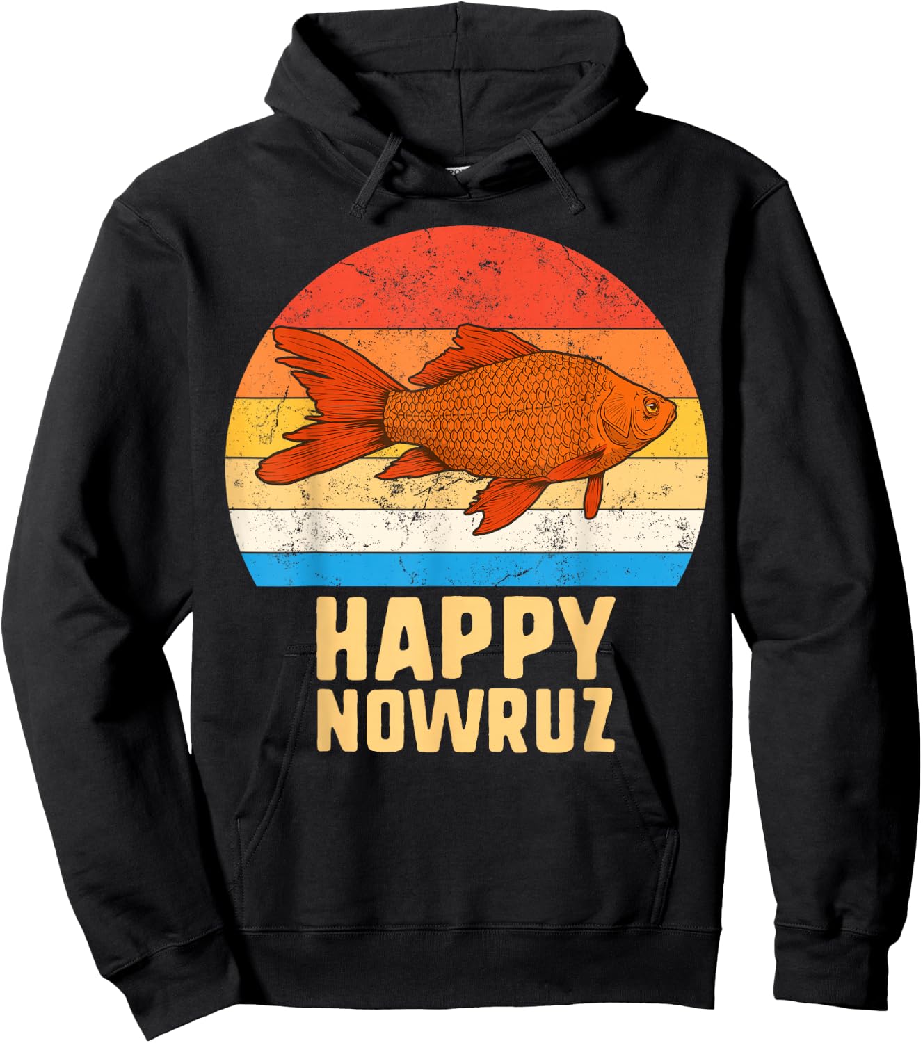 Happy Nowruz Persian New Year Goldfish Iran Norooz 1399 Gift Hoodie - Hoodie | Black
