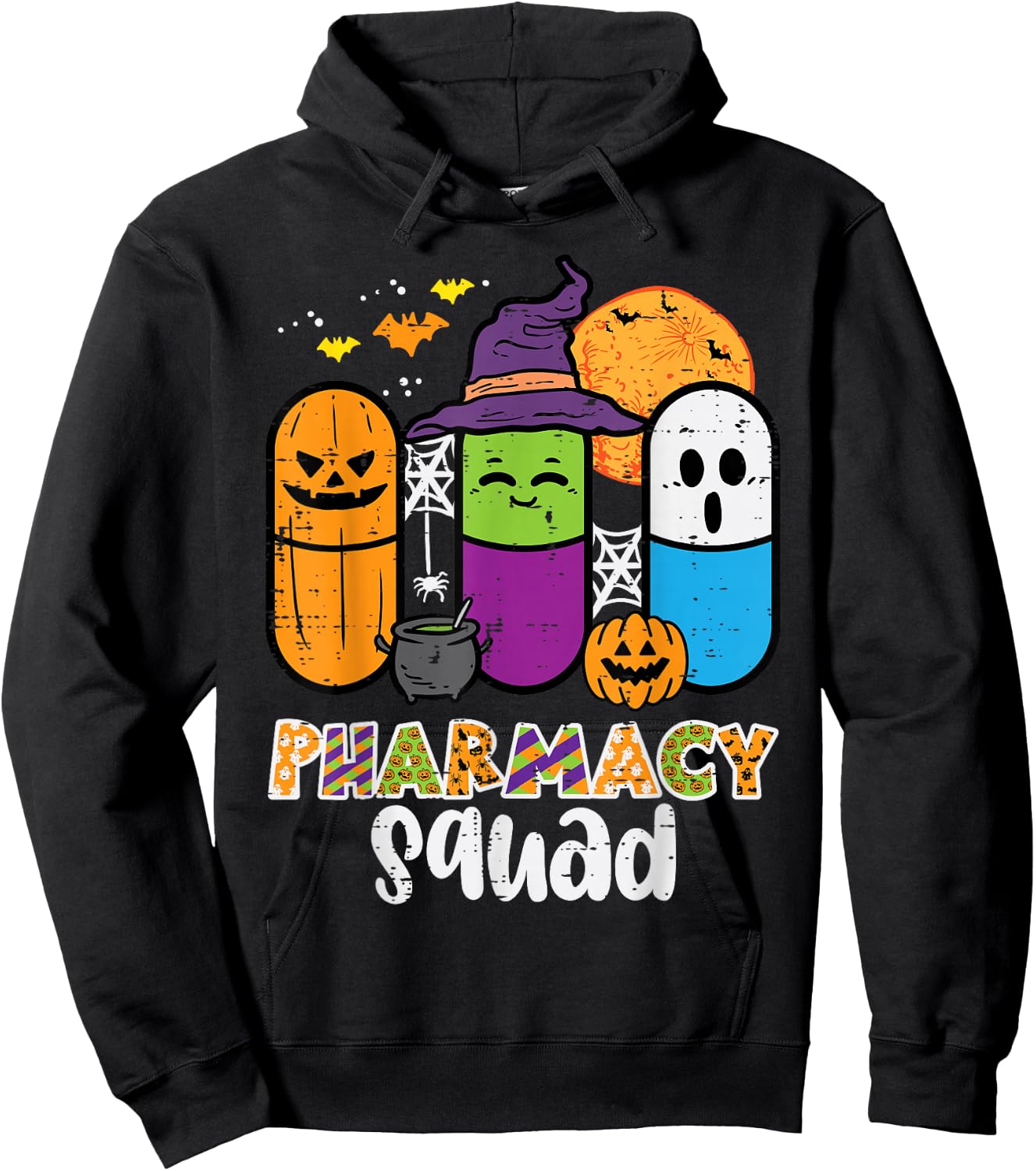 Halloween Pharmacy Squad PIlls Costume Pharmacist Women Men Hoodie - Hoodie | Black