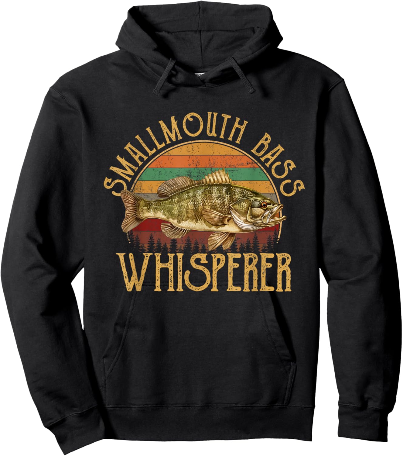 Smallmouth bass Whisperer, smallmouth bass Hoodie - Hoodie | Black