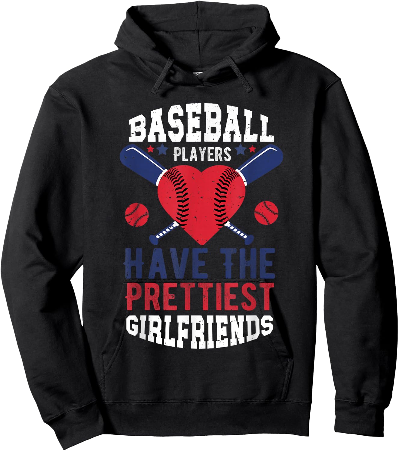 Baseball Players Have The Prettiest Girlfriends Sports Lover Hoodie - Hoodie | Black