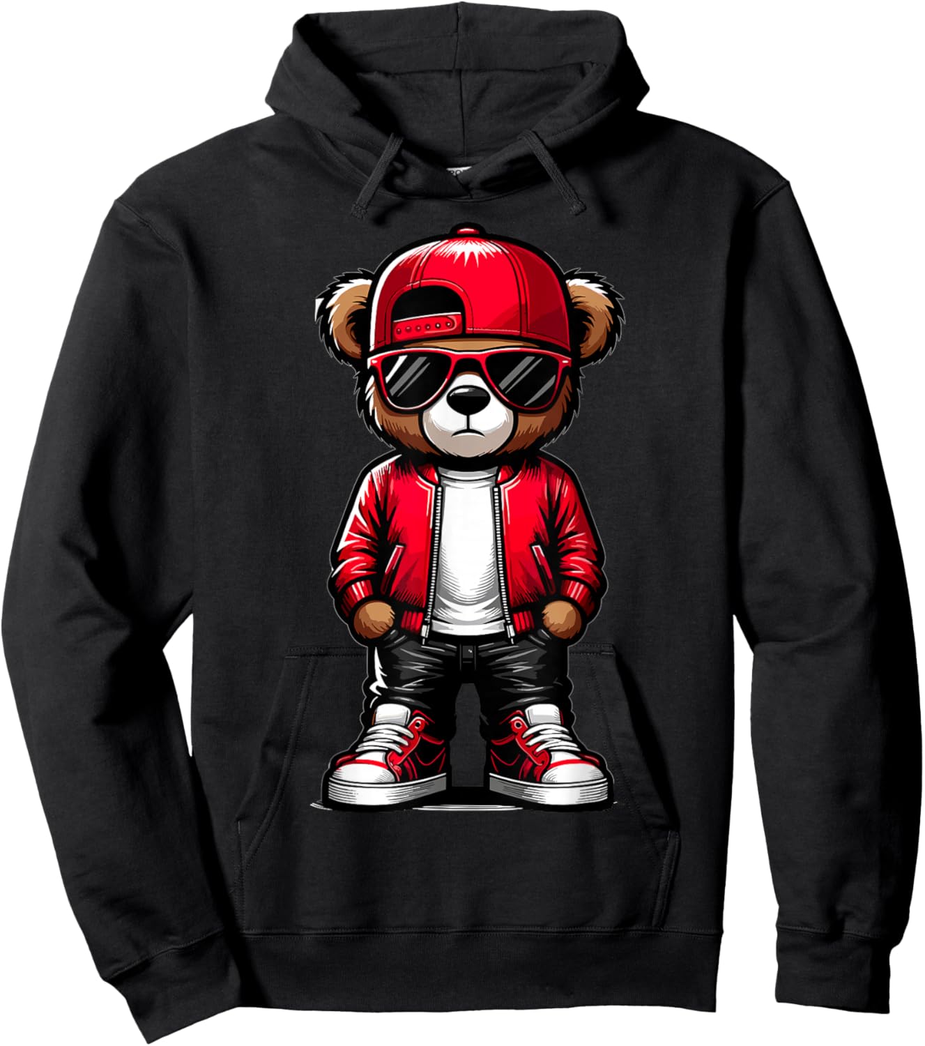 Hip Hop Teddy Bear Rap Music Lover Hoodie - Hoodie | Black