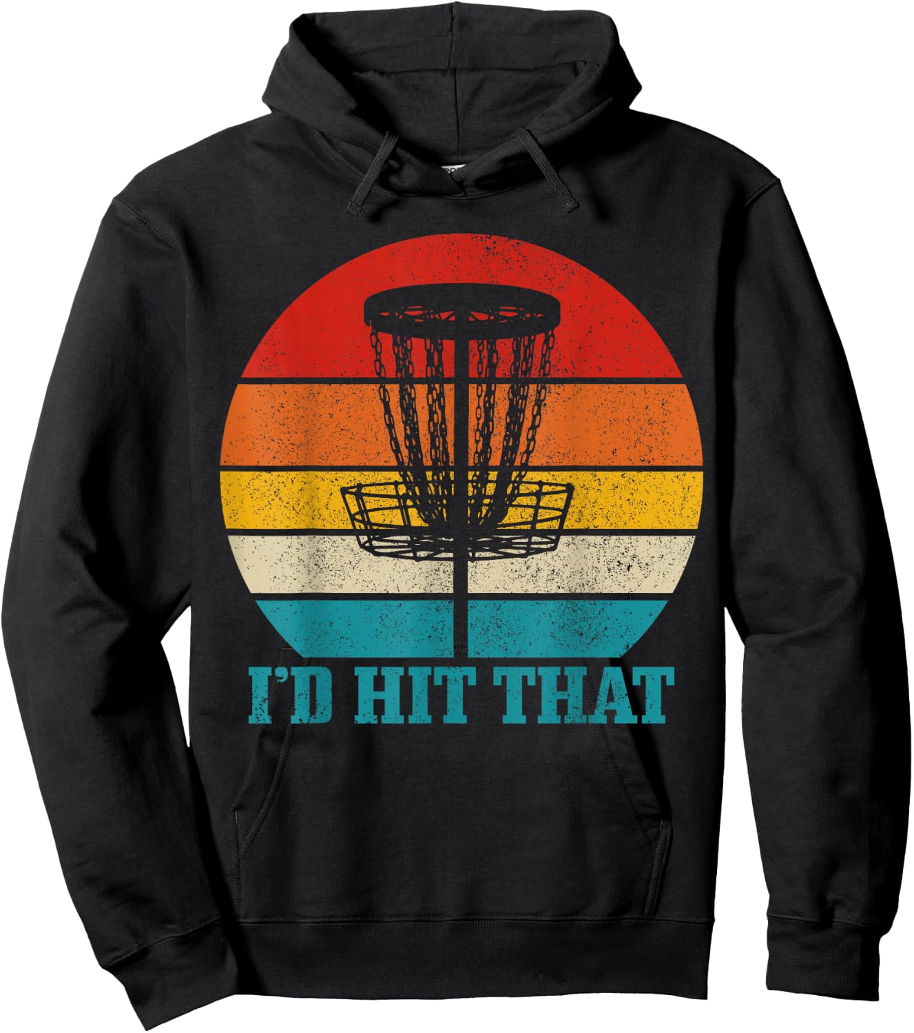 Disco Golf I'd Hit That Funny Vintage Disc Golfing Frisbee Hoodie - Hoodie | Black