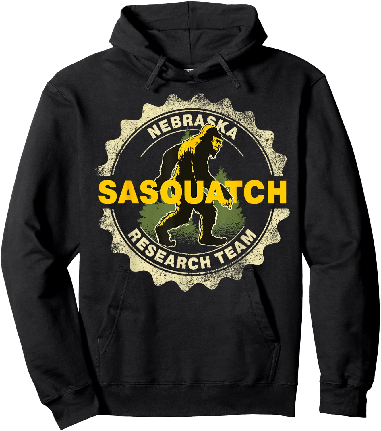 Nebraska Sasquatch Research Team Bigfoot Believer Fan Hoodie - Hoodie | Black