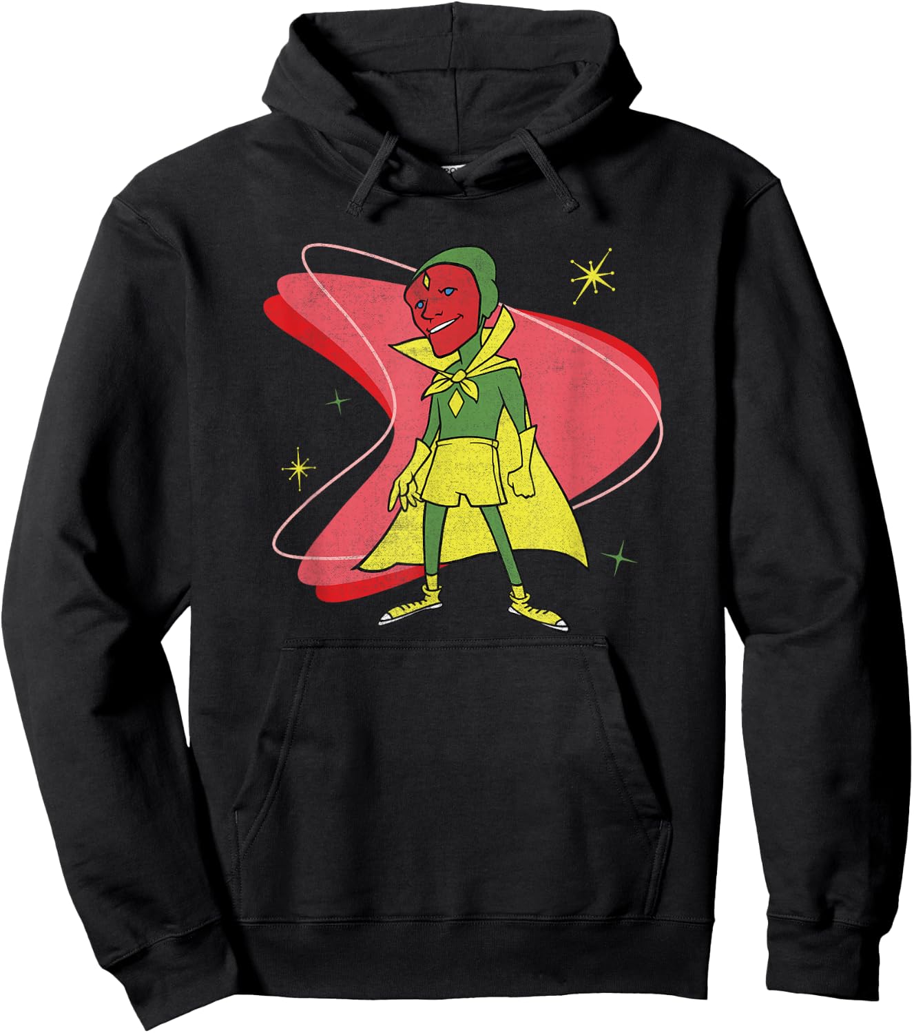 Marvel WandaVision Vision 50s Retro Hoodie - Hoodie | Black