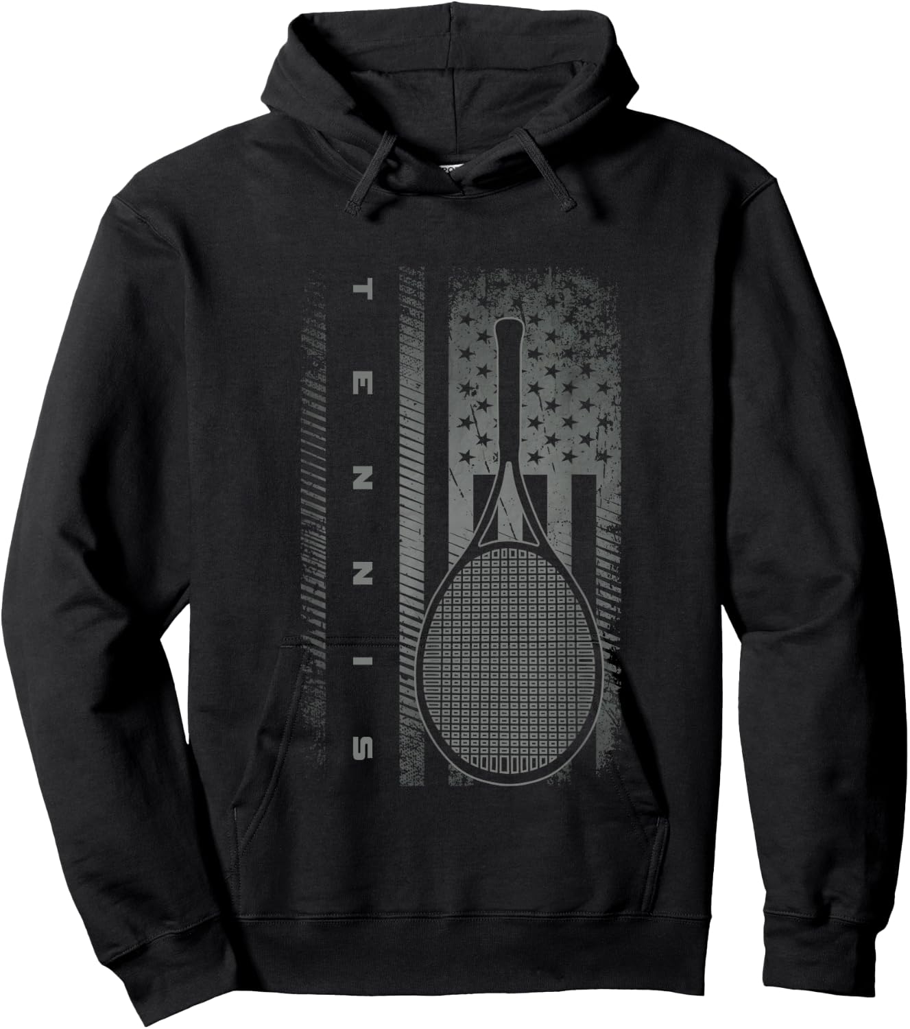 American Flag Tennis Hoodie - Hoodie | Black