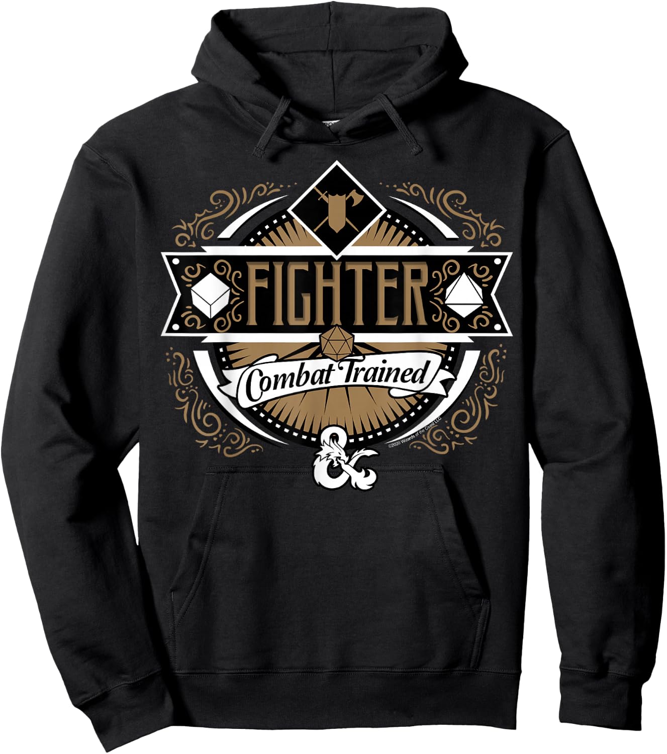 Dungeons & Dragons Fighter Combat Trained Hoodie - Hoodie | Black