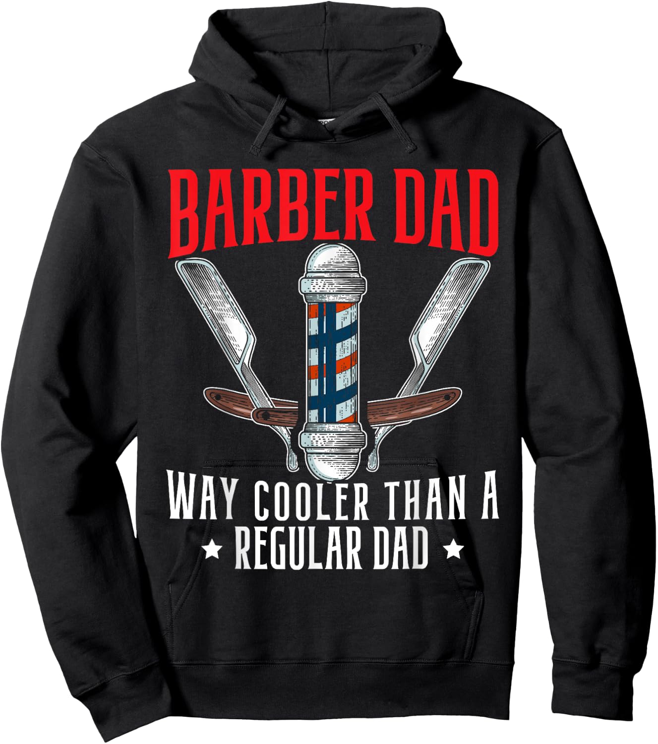 Barbier Dad Father's Day Haircut Barbershop Bester Daddy Hoodie - Hoodie | Black