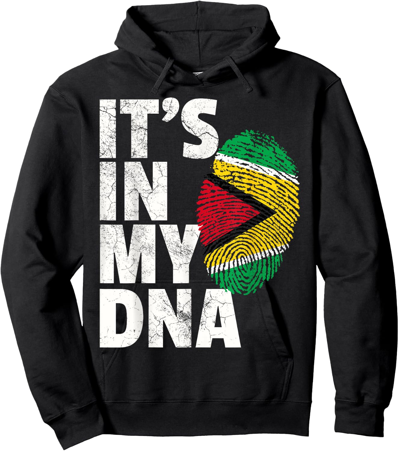 IT'S IN MY DNA Guyana Flag Pride National Country Roots Gift Hoodie - Hoodie | Black
