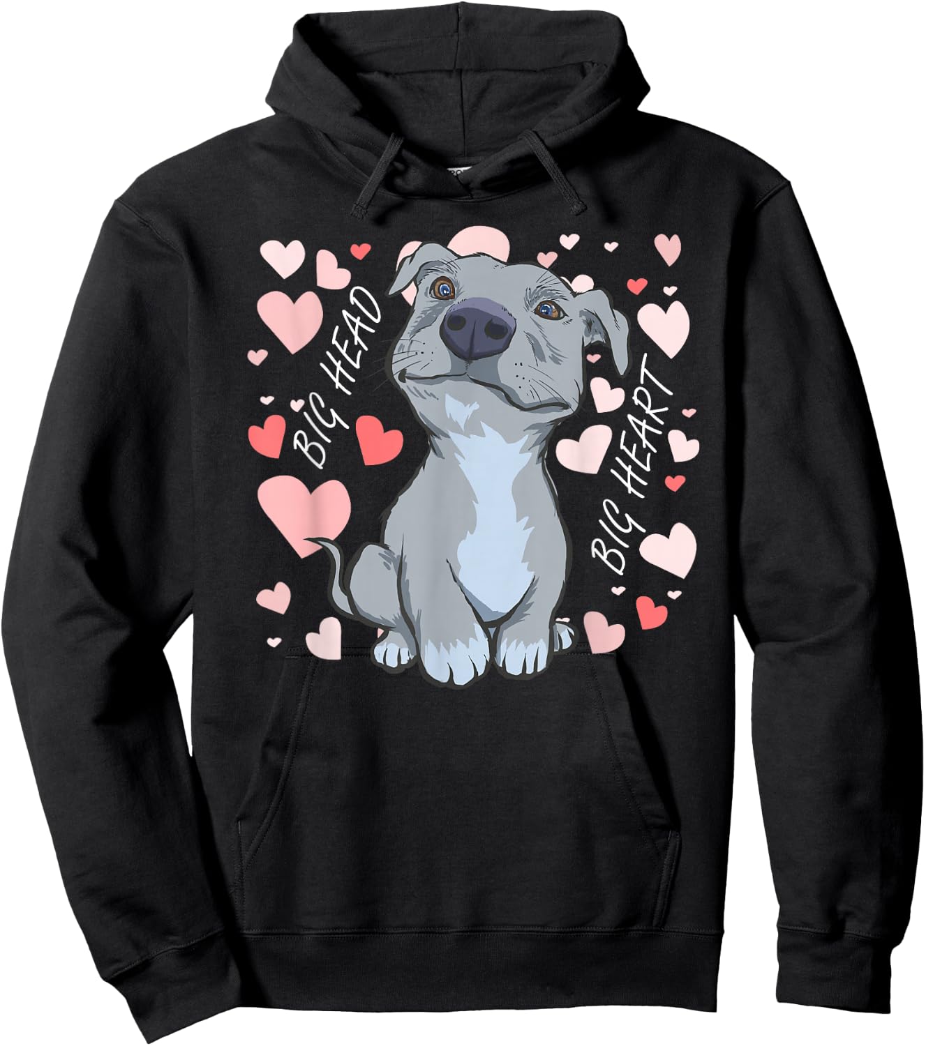Big Heart Pitbull Valentine Pibble Mum Dog Mom Gift Hoodie - Hoodie | Black
