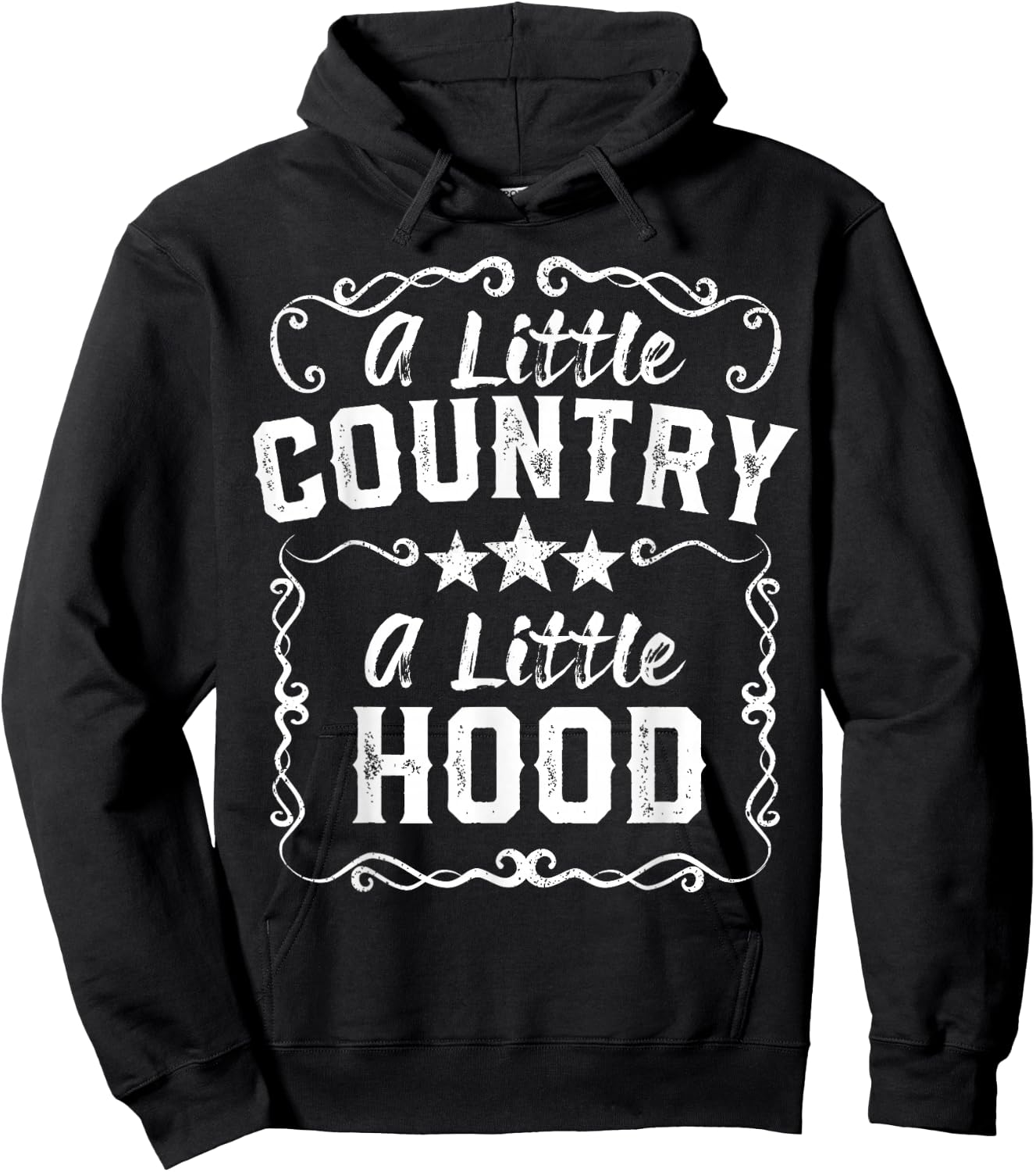 A Little Bit Country A Little Bit Hood Music Concert Gift Hoodie - Hoodie | Black