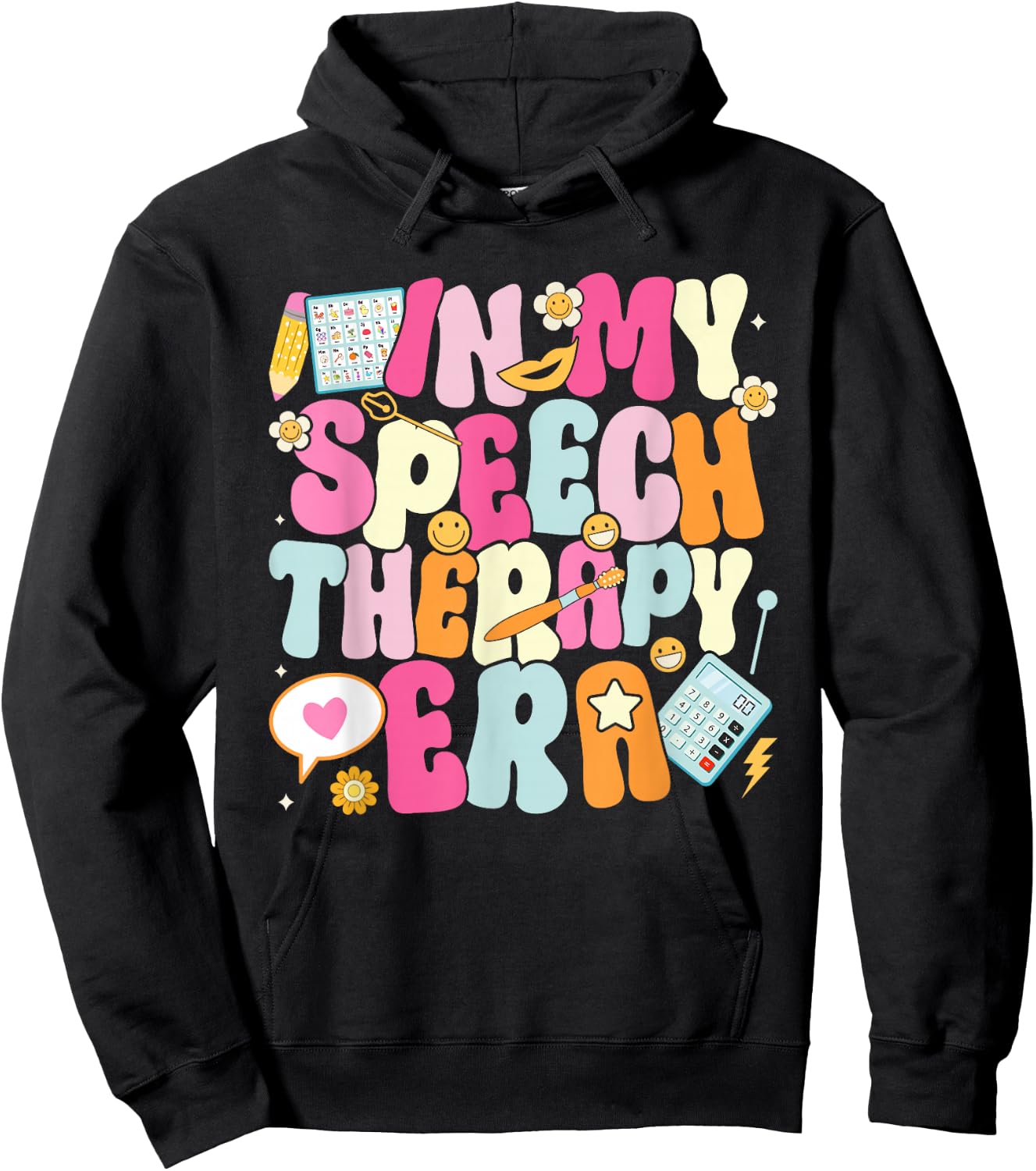 In My Speech Therapy Era Speech Language Pathologist SLP Hoodie - Hoodie | Black