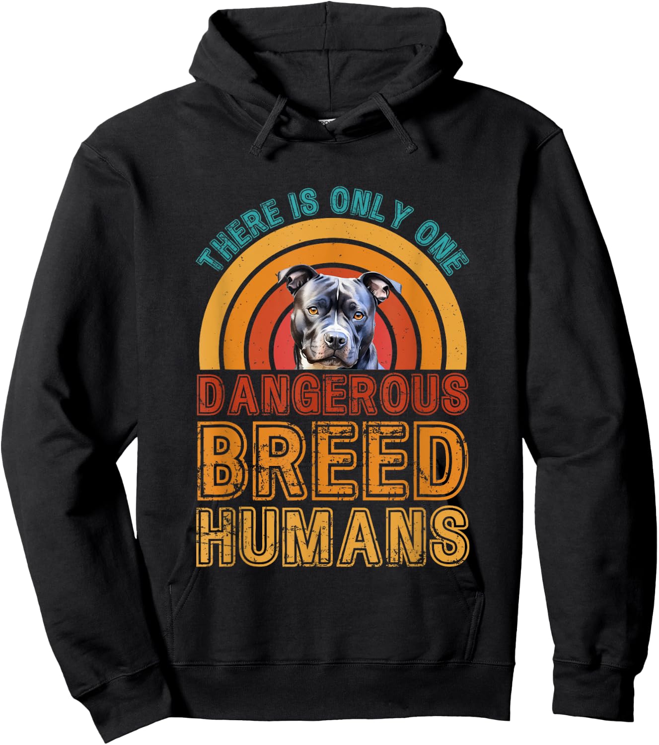 Dangerous Breed Human Pitbull Dog Hoodie - Hoodie | Black