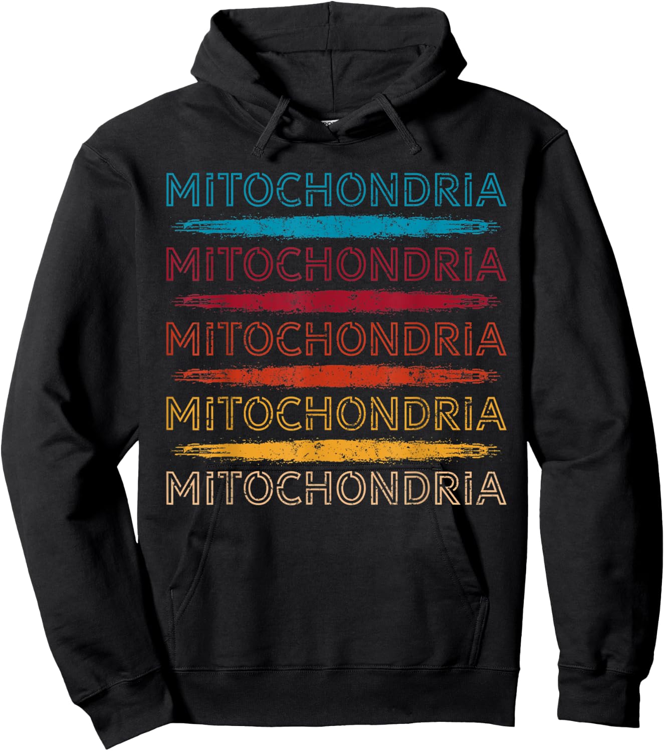Mitochondria Retro Powerhouse Of The Cell Bacteria Biology Hoodie - Hoodie | Black