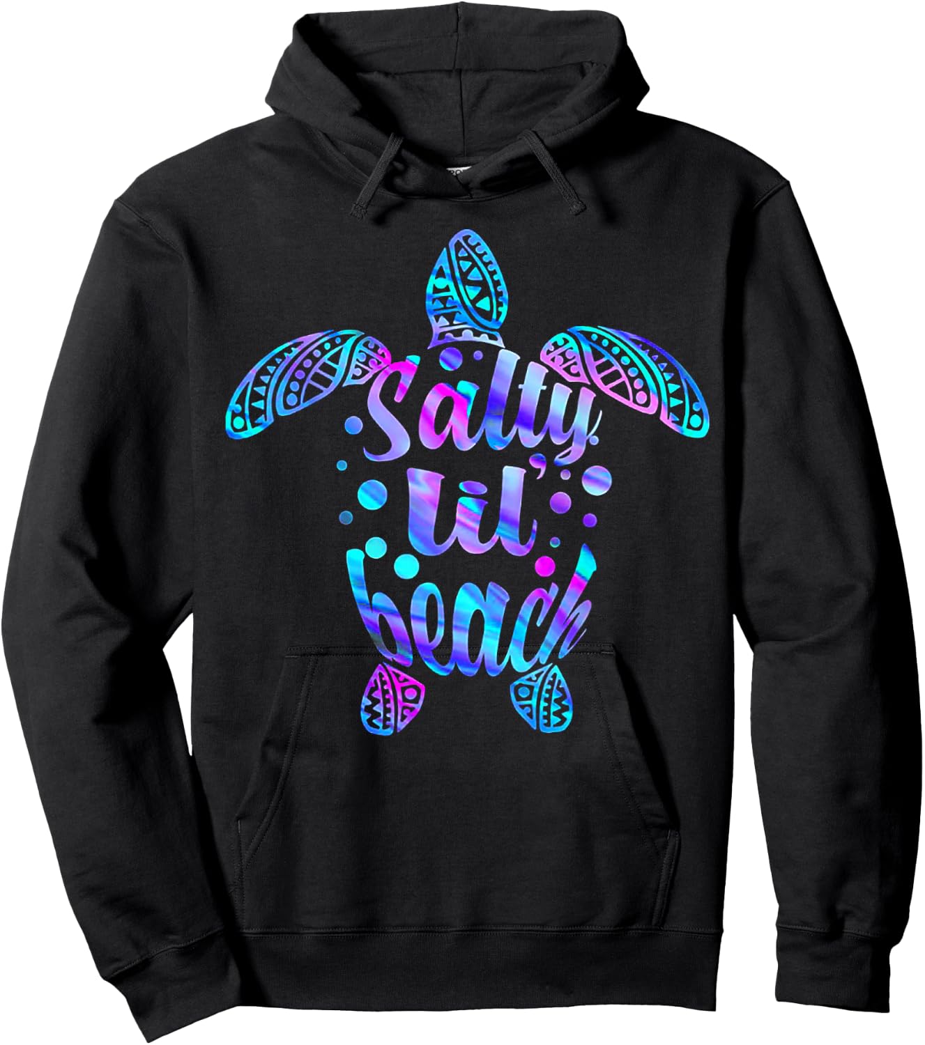Salty Lil Beach Turtle Hoodie - Hoodie | Black