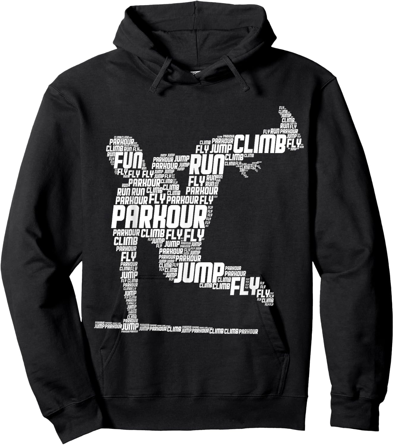 Parkour Freerunner Freerunning Traceur Kids Men Boys Hoodie - Hoodie | Black