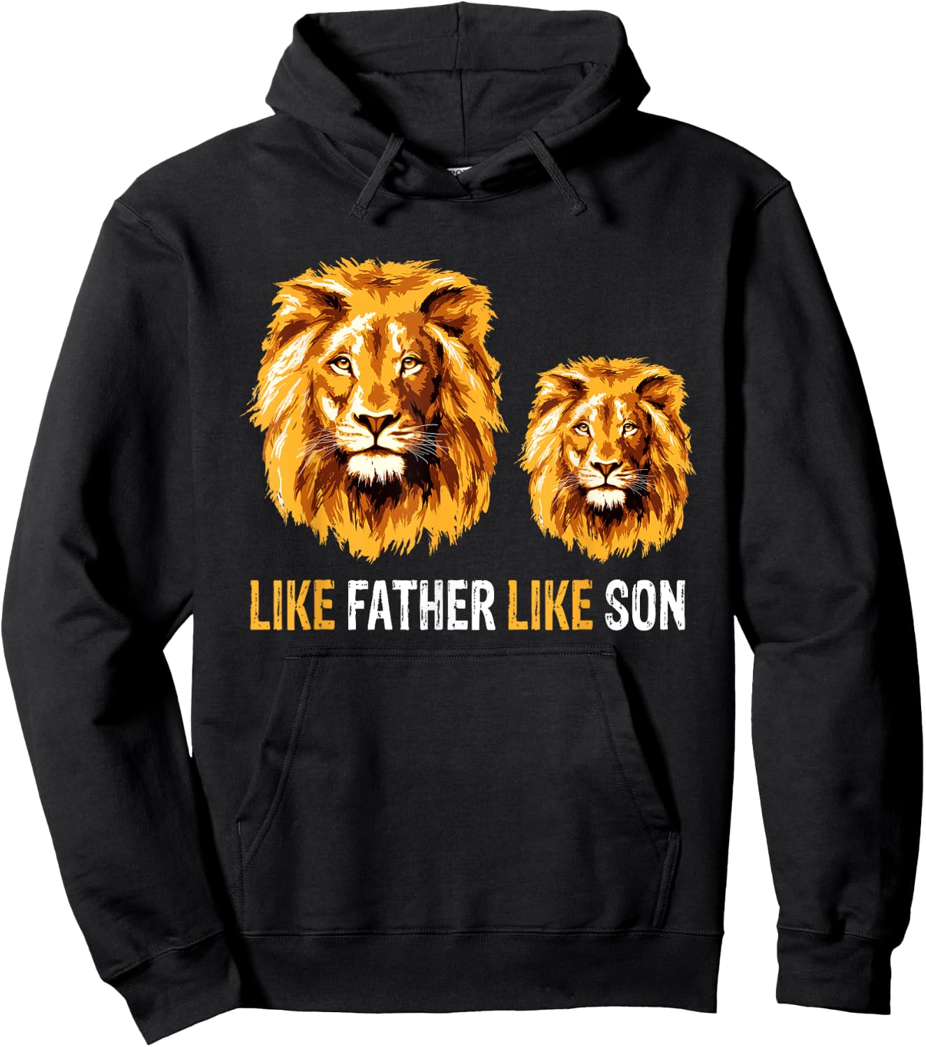 Lion Dad Like Father Like Son Lions Lovers Fathers Day Hoodie - Hoodie | Black