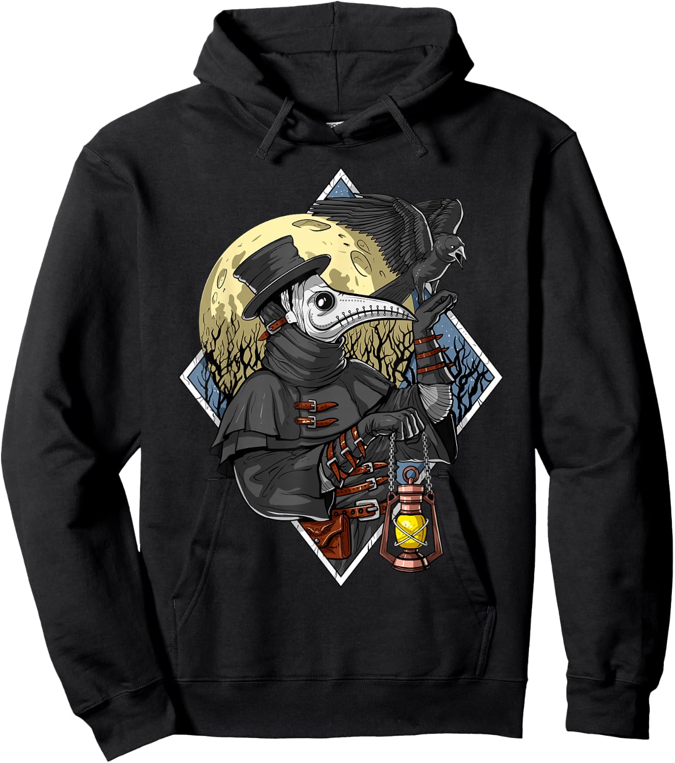 Plague Doctor Raven Gothic Macabre Hoodie - Hoodie | Black