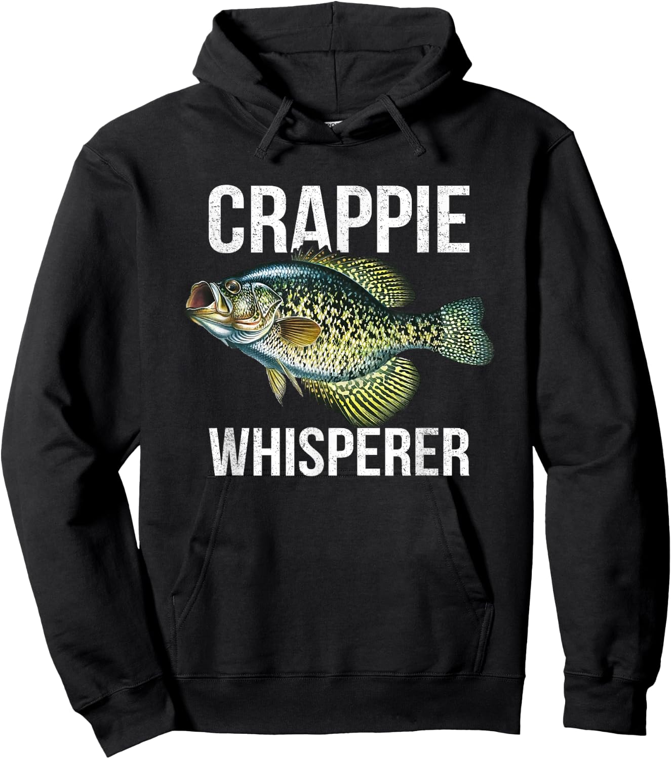 Crappie Whisperer, Crappie Fishing Small Hoodie - Hoodie | Black
