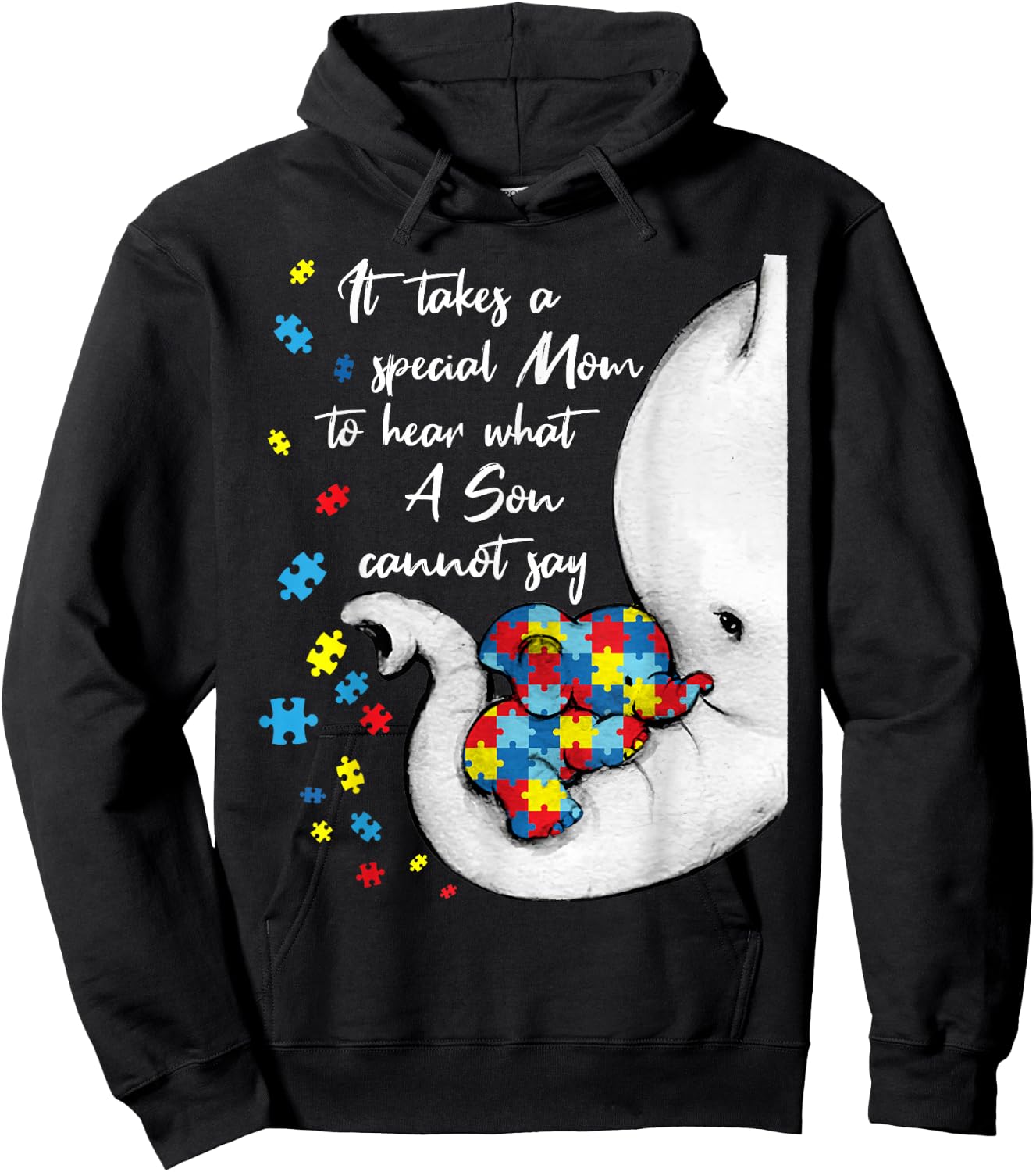 It Takes A Special Mom To Hear What A Son Cannot say Hoodie - Hoodie | Black