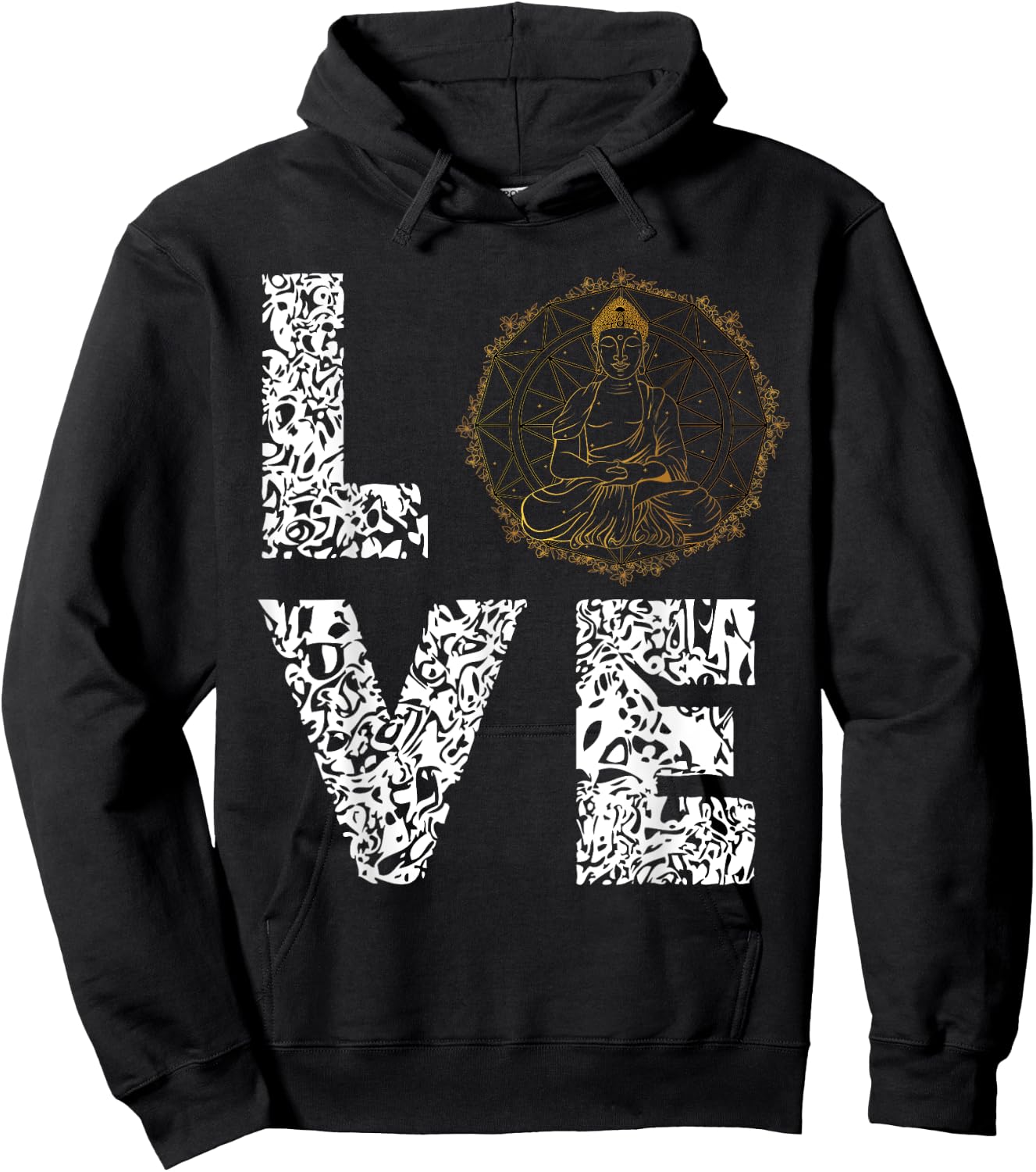 Buddha Love Buddhism Gautama Buddhist Festival Diwali Dhyana Hoodie - Hoodie | Black