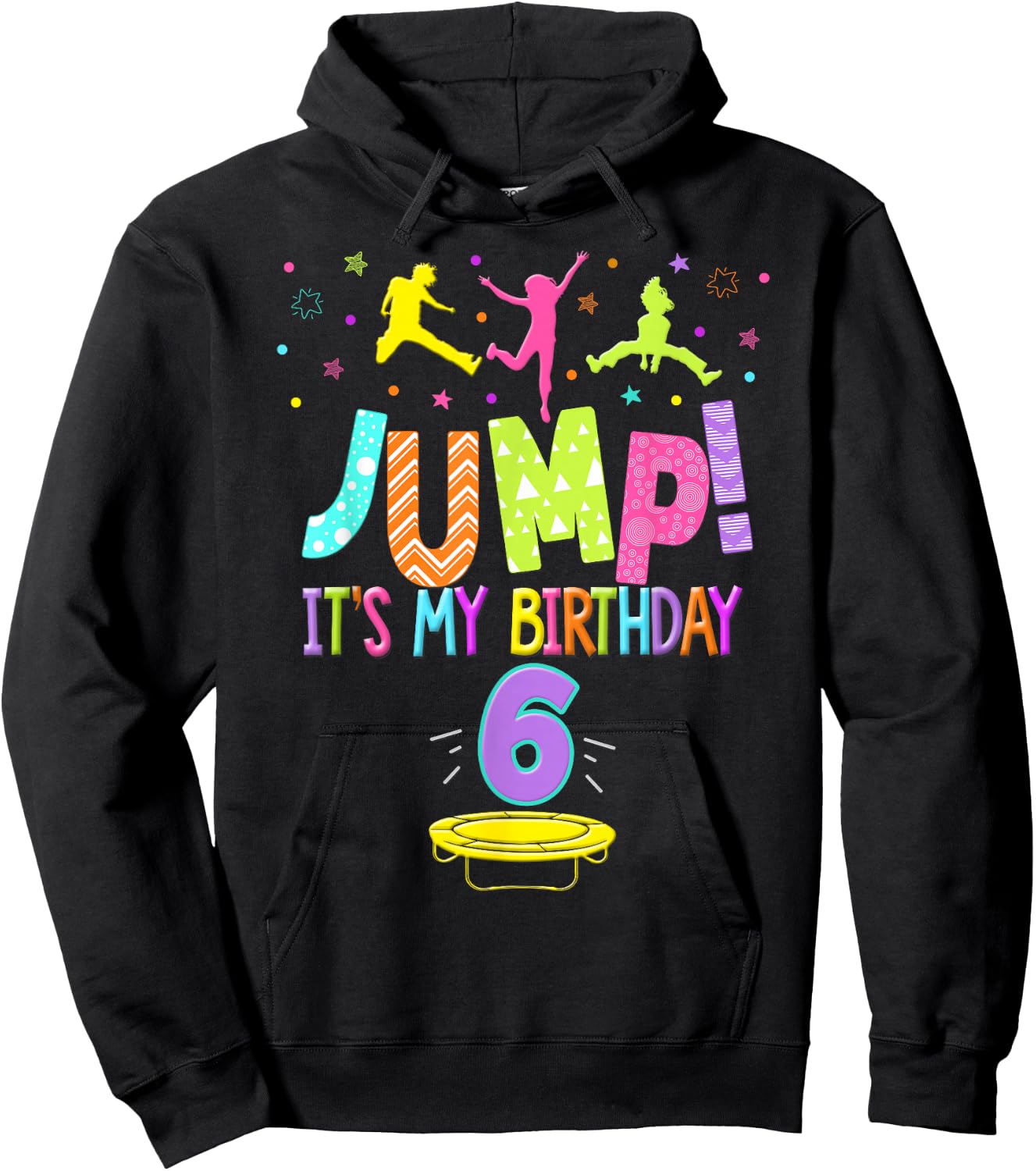 Trampoline Birthday Party For Girls Hoodie - Hoodie | Black