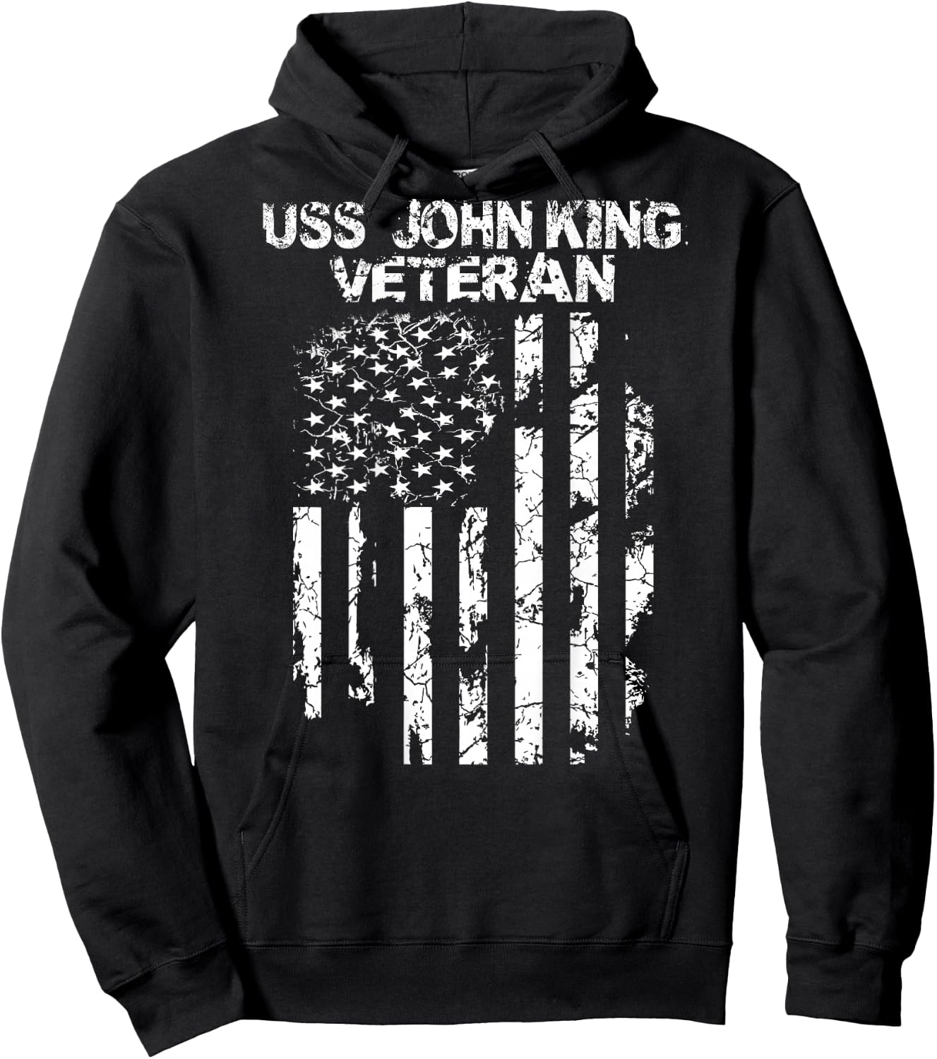 USS John King Veteran Hoodie - Hoodie | Black