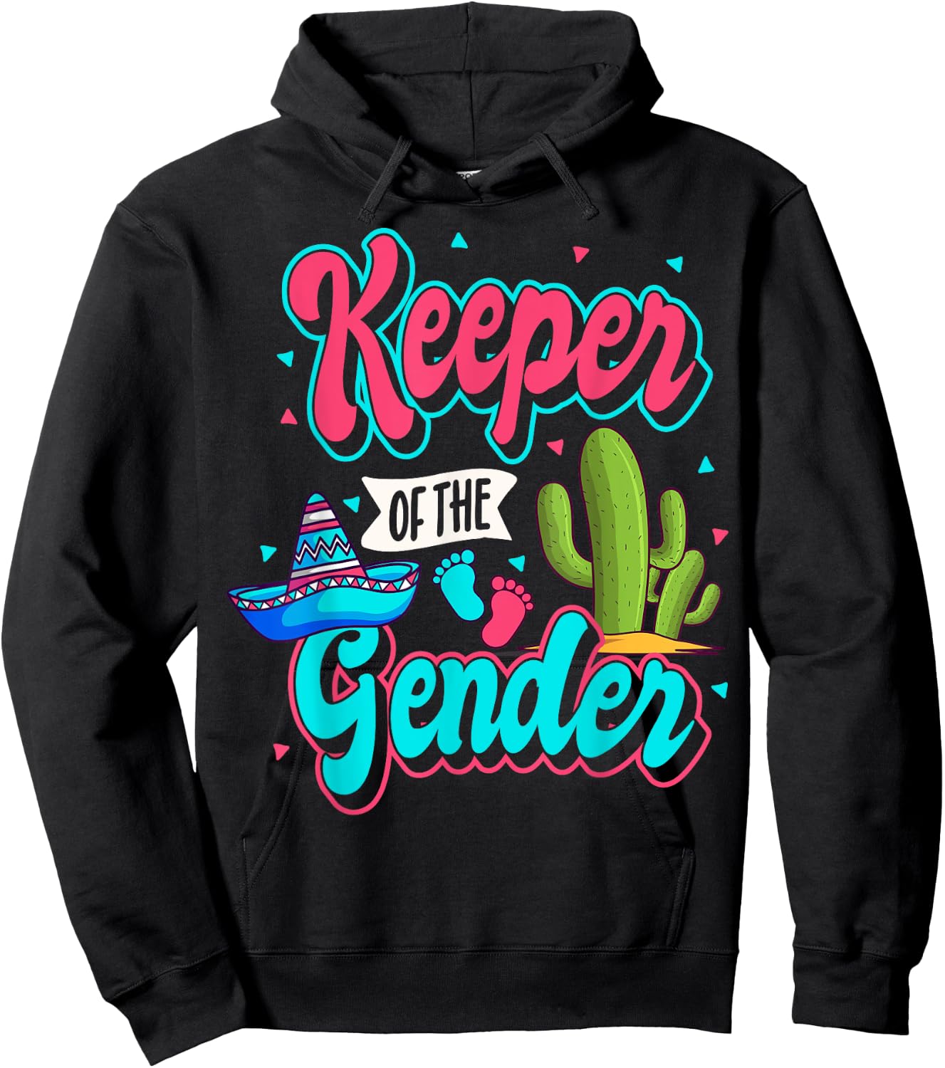 Mexican Gender Reveal Cinco de Mayo Baby Shower Party Fiesta Hoodie - Hoodie | Black
