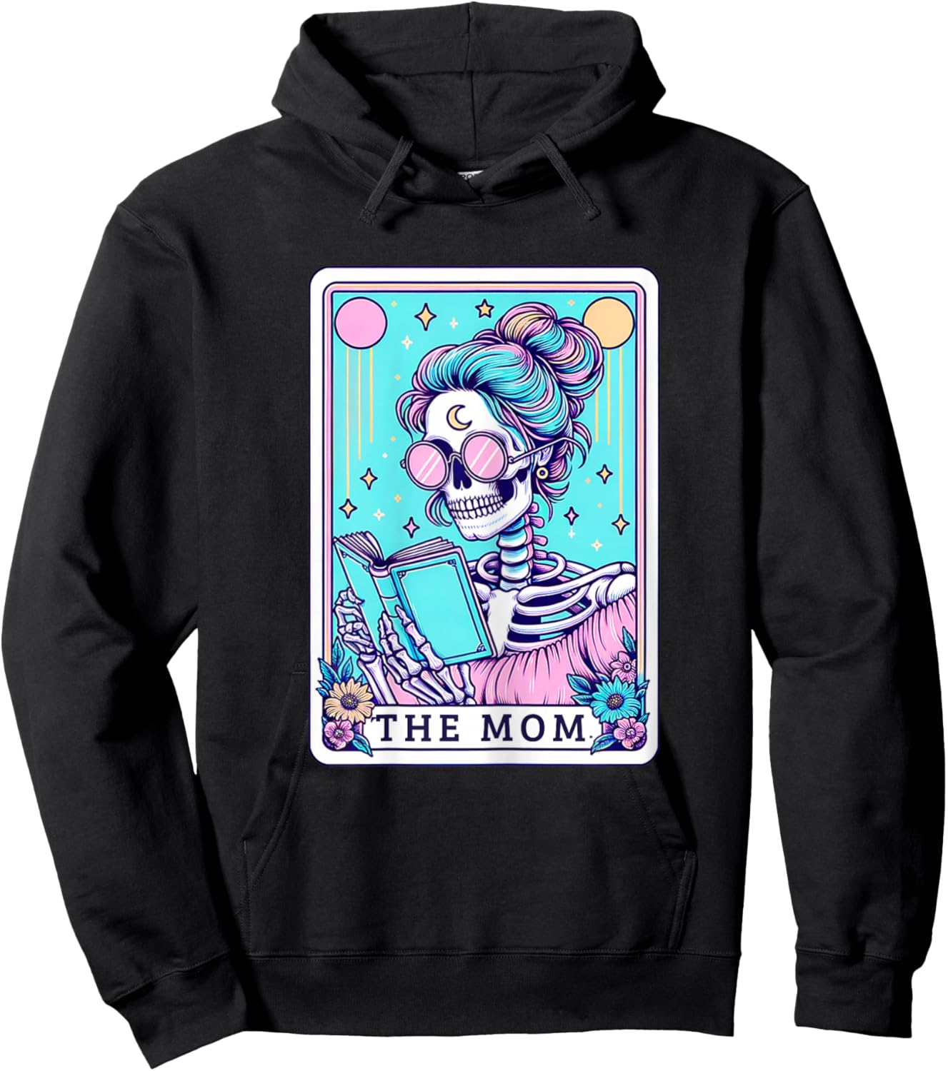 The Mom Tarot Card Skeleton Mothers Day Witch Mom Skull Mama Hoodie - Hoodie | Black
