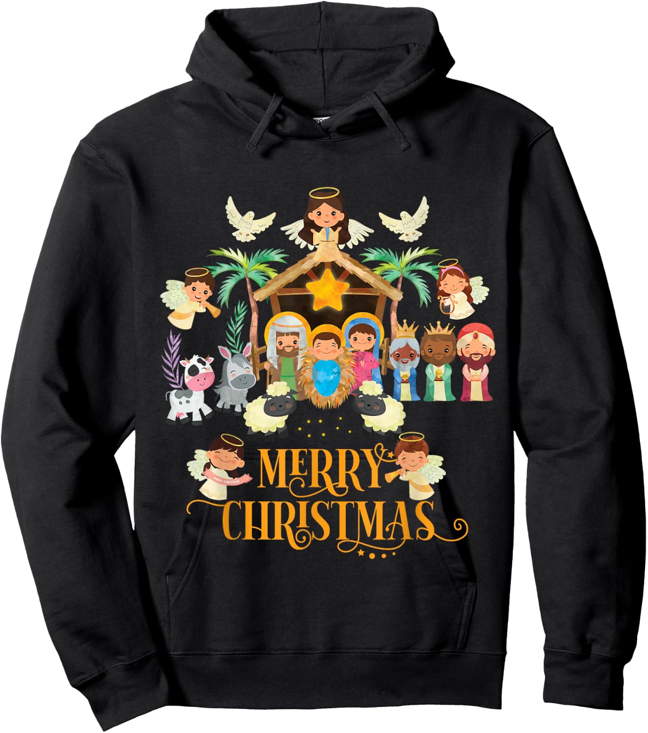 Christmas Nativity True Story Nativity Scene Hoodie - Hoodie | Black