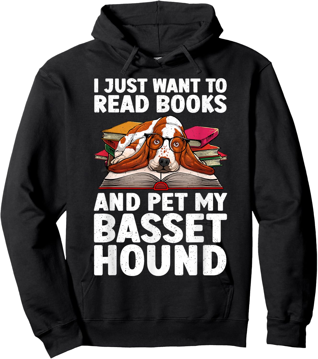 Funny Basset Hound Design Women Basset Hound Lover Hoodie - Hoodie | Black
