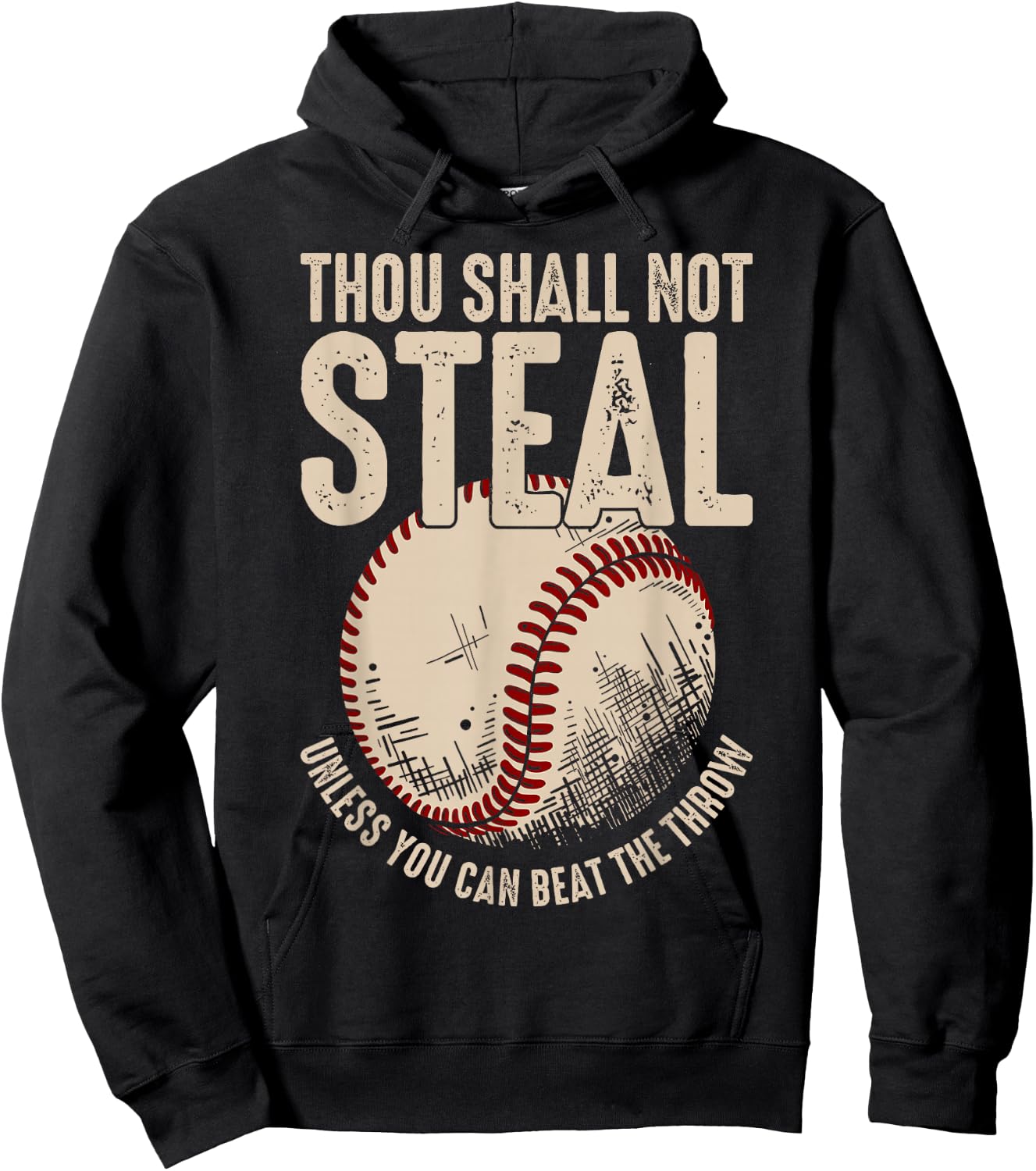 Thou Shall Not Steal Unless You Can Beat The Throw Clothing Hoodie - Hoodie | Black