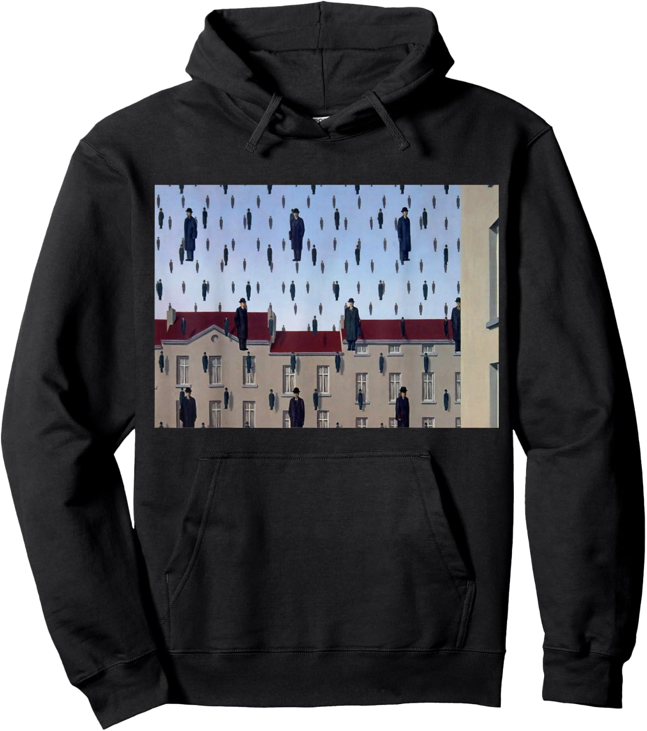 Golconda Famous Painting By Magritte Hoodie - Hoodie | Black