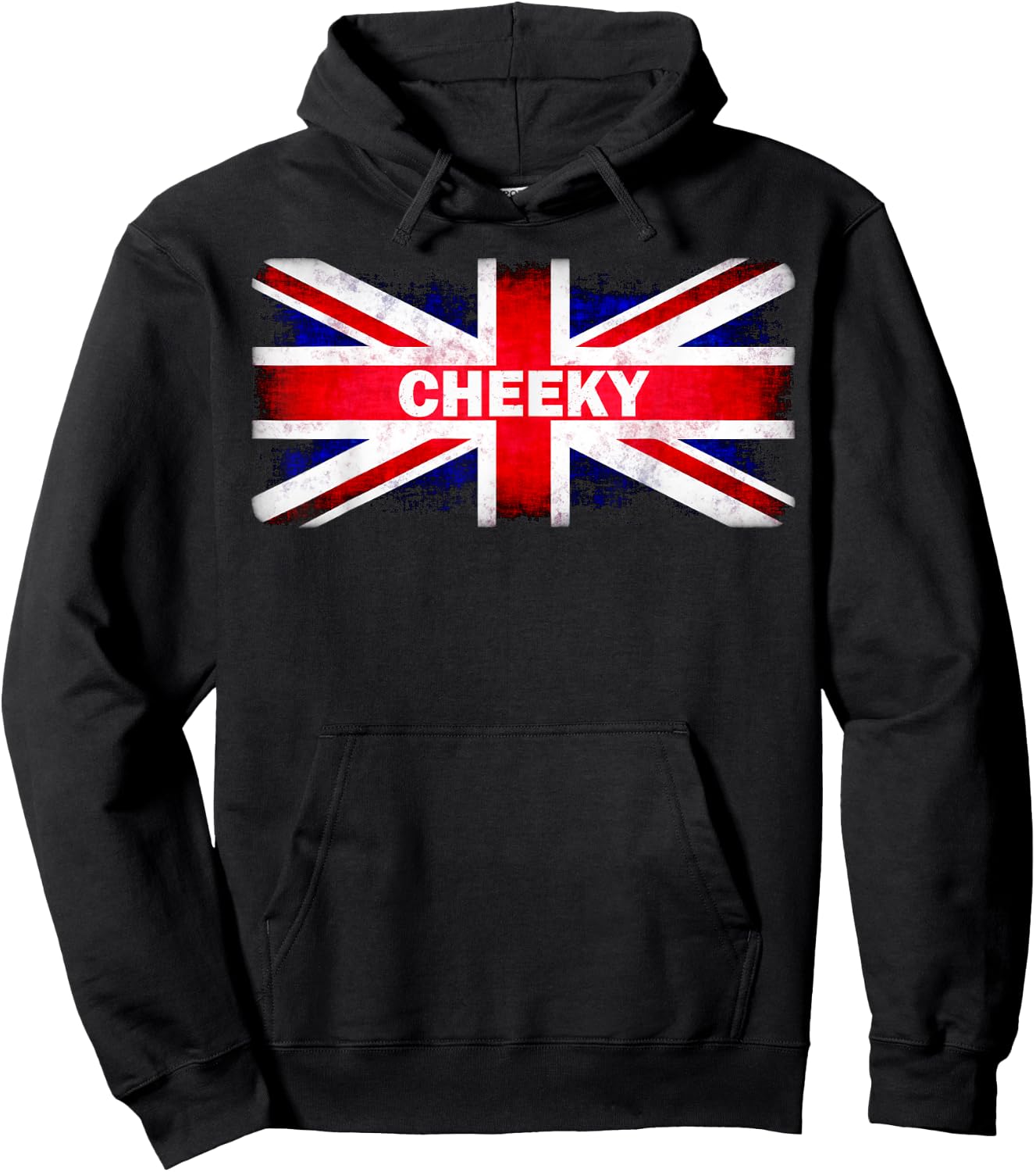 Funny Cheeky British Flag Union Jack Bold Sassy Gift Hoodie - Hoodie | Black