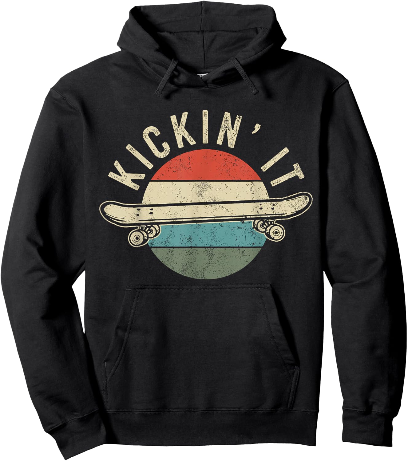 Skateboard Skateboarding Gift Skateboarder Retro Vintage Hoodie - Hoodie | Black