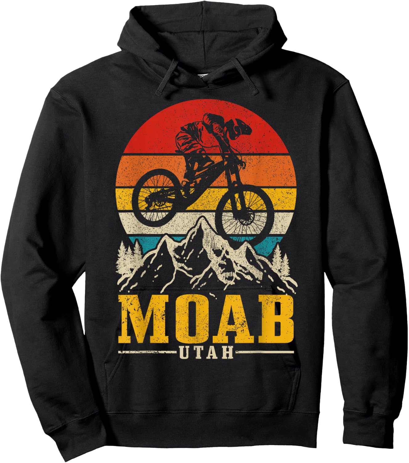 Moab Utah Vintage Mountain Bike MTB Downhill USA Hoodie - Hoodie | Black