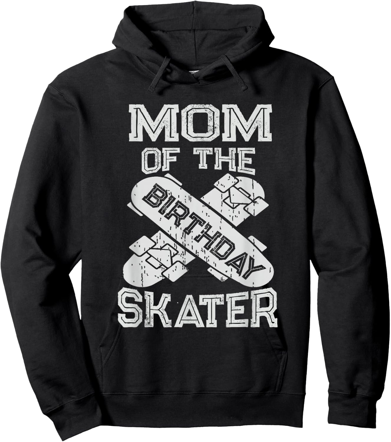 Mom The Birthday Skater Boy And Girl B-day Party Hoodie - Hoodie | Black