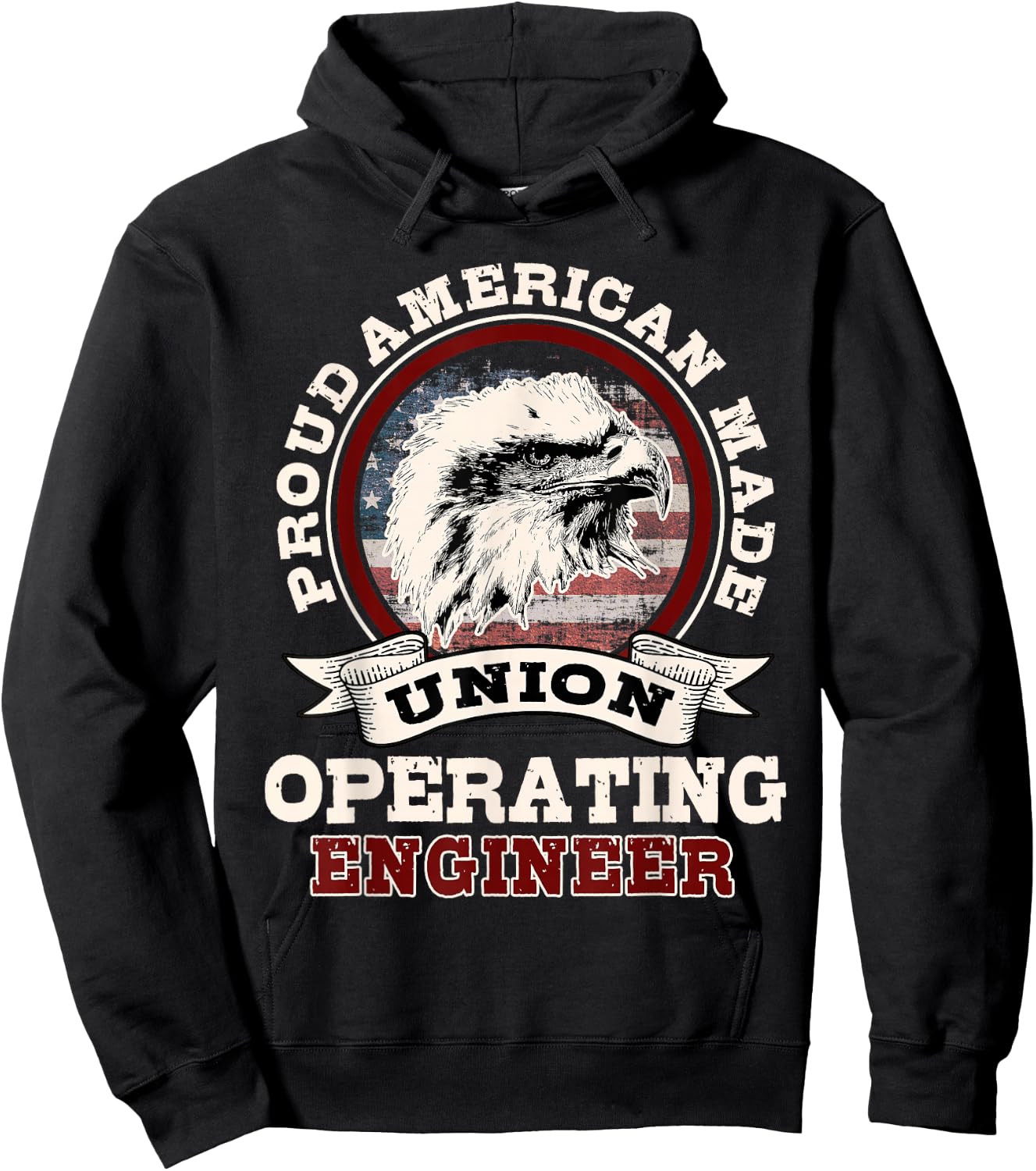 Industrial Engineers Gifts Proudly American Union Patriotic Hoodie - Hoodie | Black