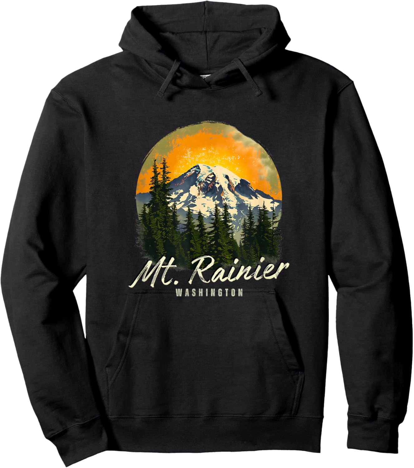 Mount Rainier Souvenir / Mt. Rainier Hoodie - Hoodie | Black