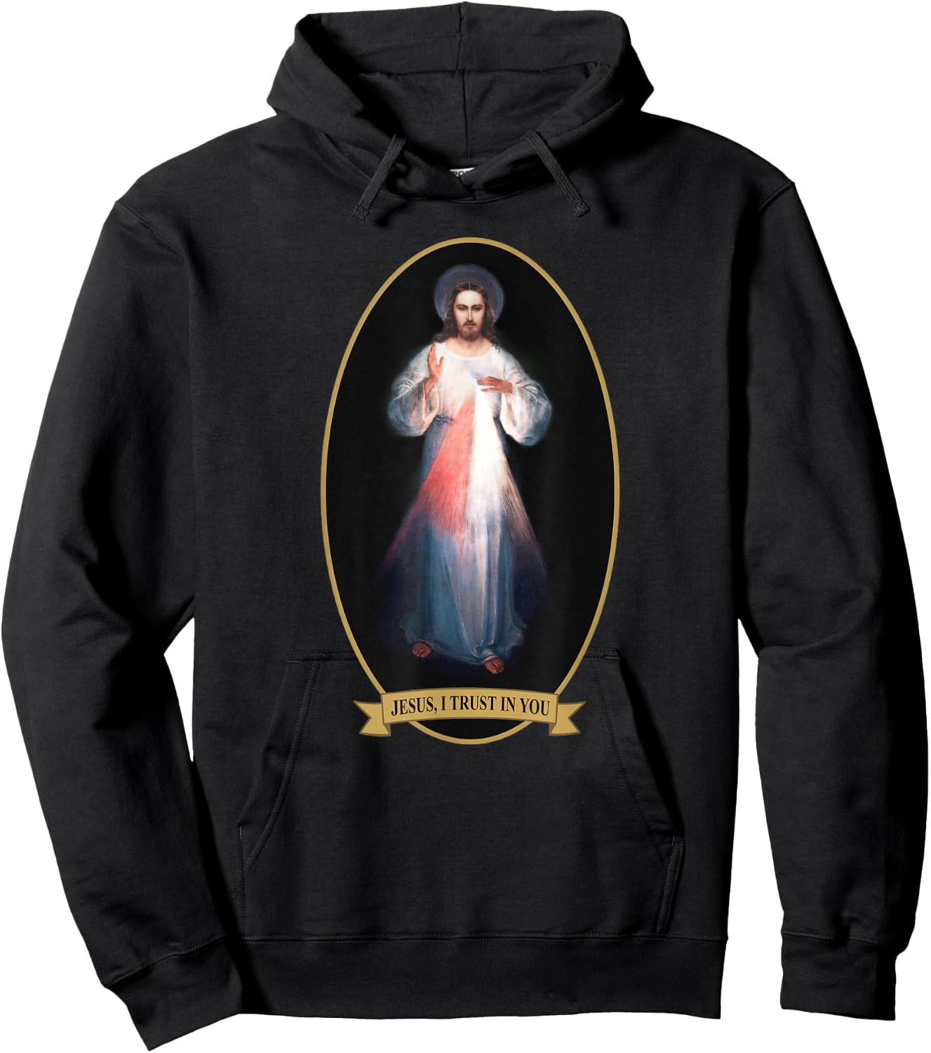 Divine Mercy, Jesus I Trust in You Hoodie - Hoodie | Black