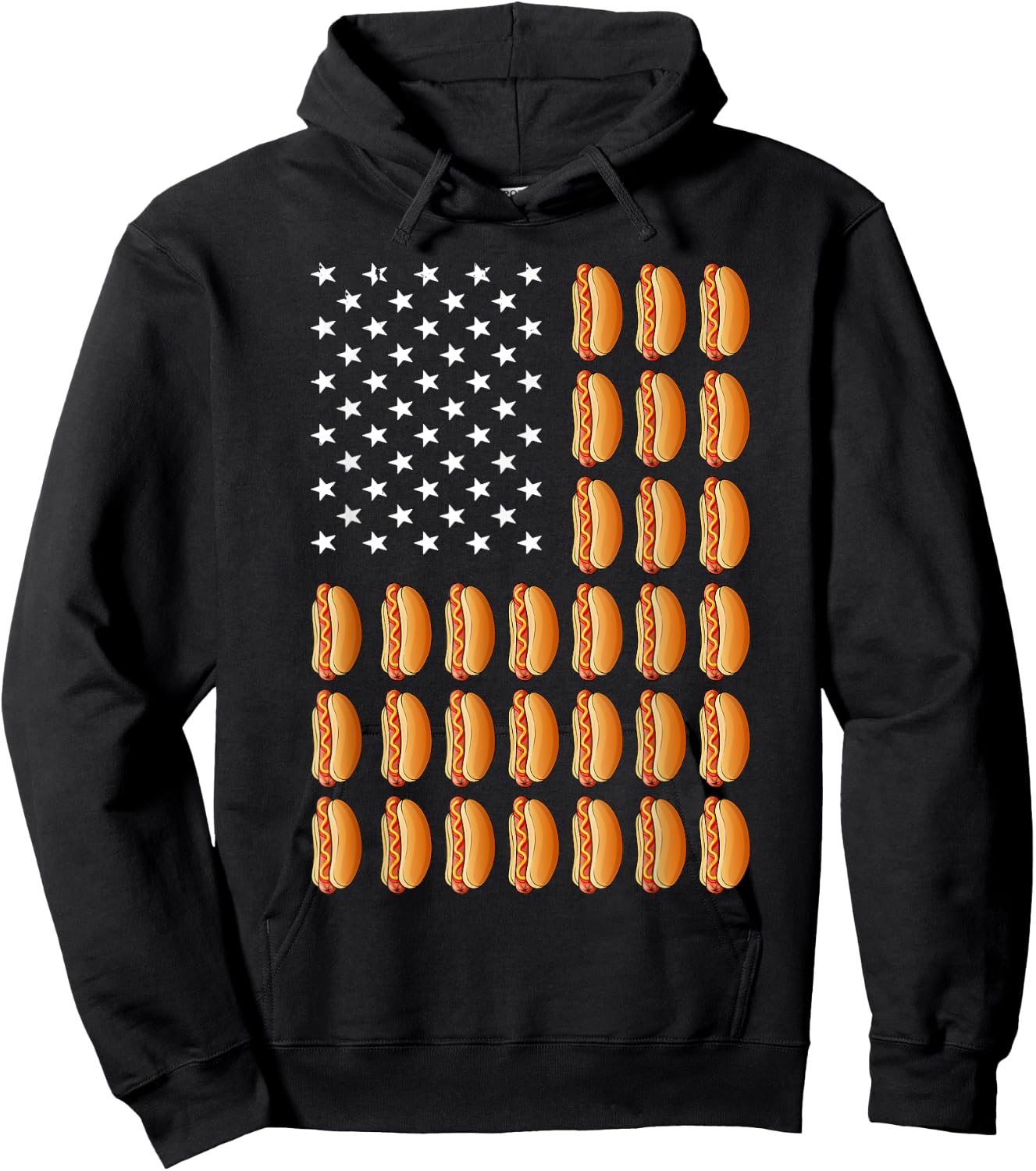 Funny Hot Dog Art Women Kids Food Hotdog Lovers Hoodie - Hoodie | Black