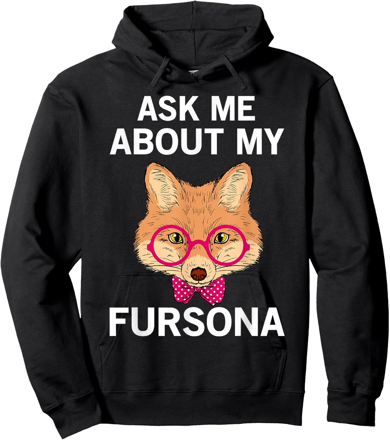 Furry Fandom Furries Fox Ask Me About My Fursona Hoodie - Hoodie | Black