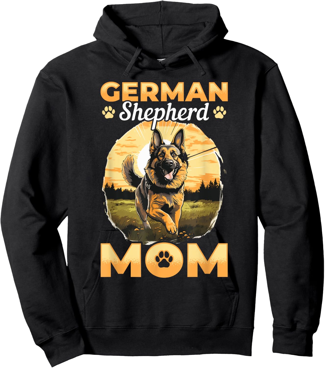 German Shepherd Dog Breed German Shepherd Mom Hoodie - Hoodie | Black